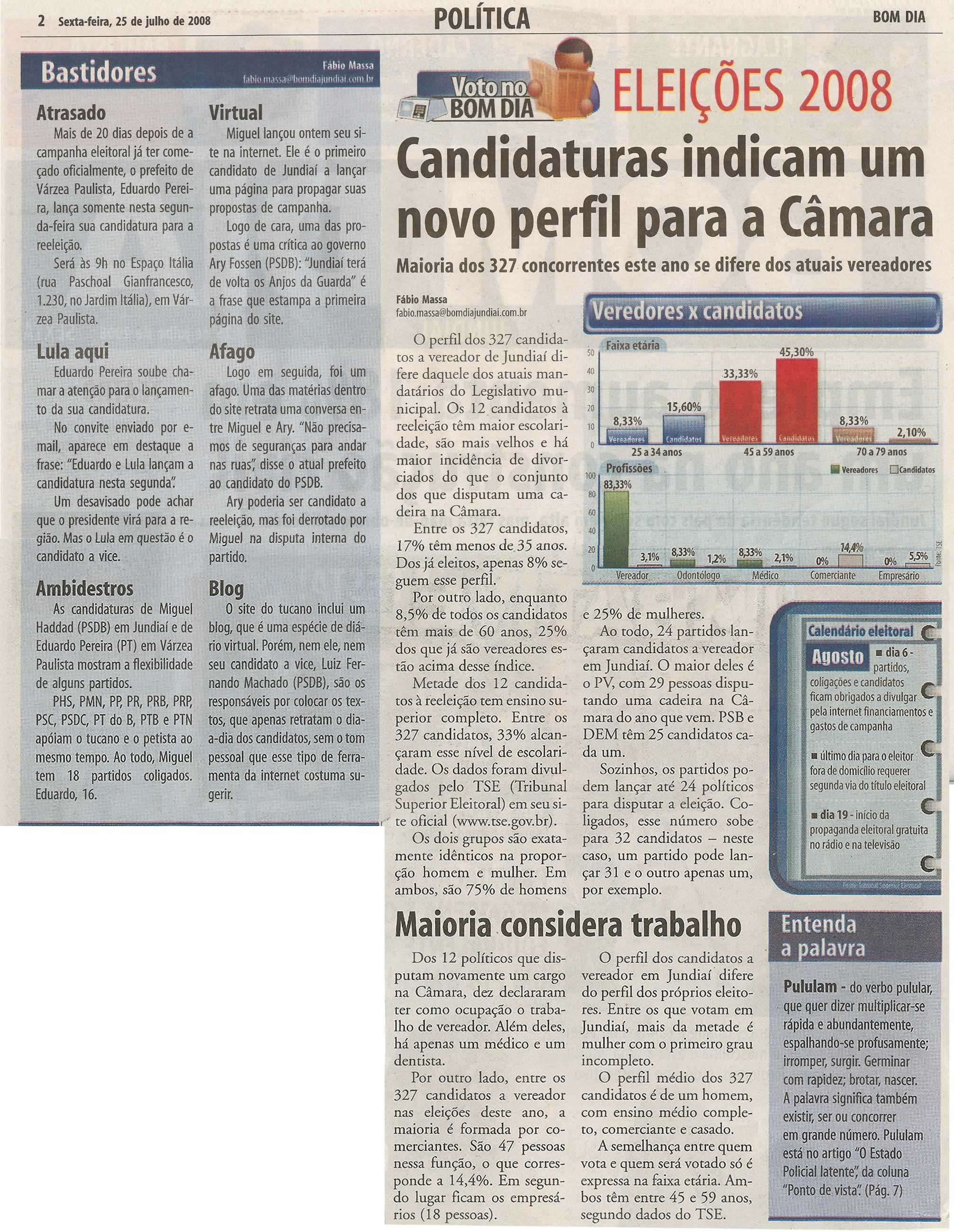 Bom Dia Jundiaí - 25/07/2008