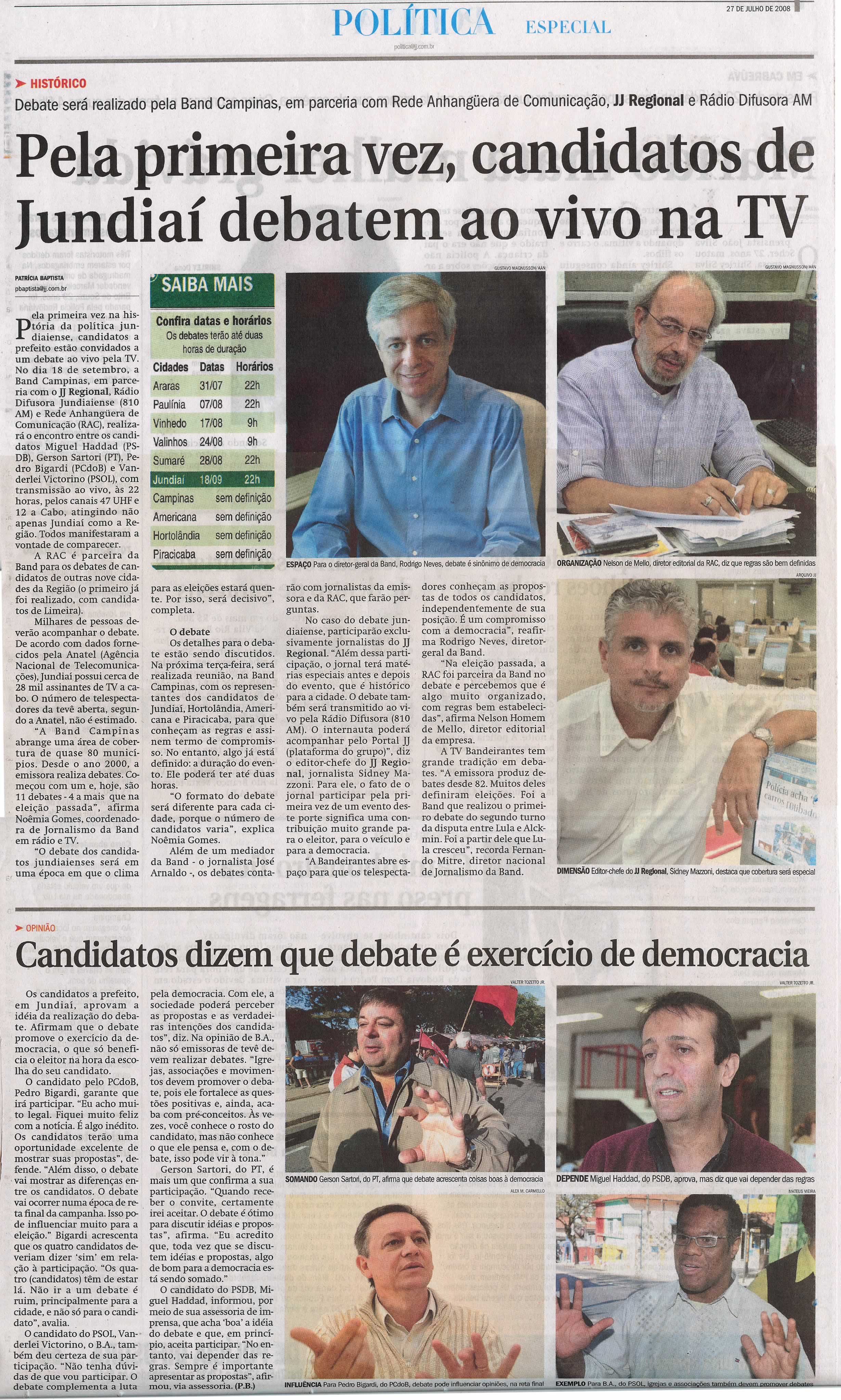 Jornal de Jundiaí - 27/07/2008