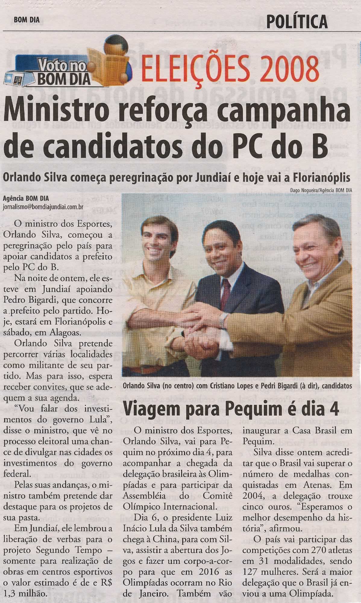 Bom Dia Jundiaí - 29/07/2008