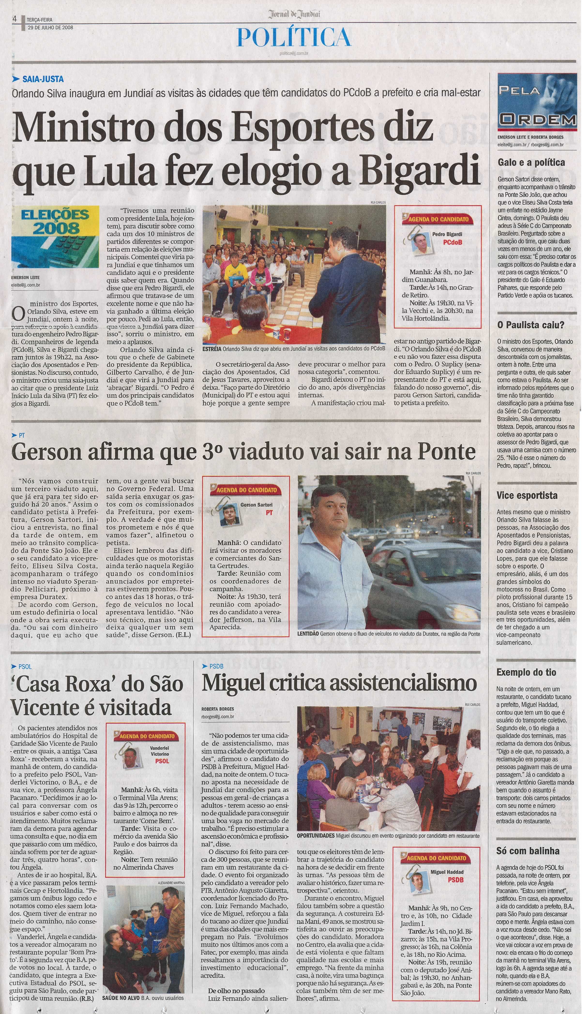 Jornal de Jundiaí - 31/07/2008