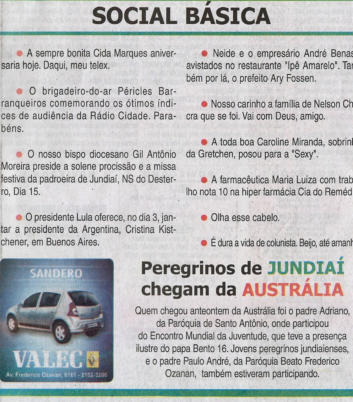 Jornal da Cidade - 30/07/2008