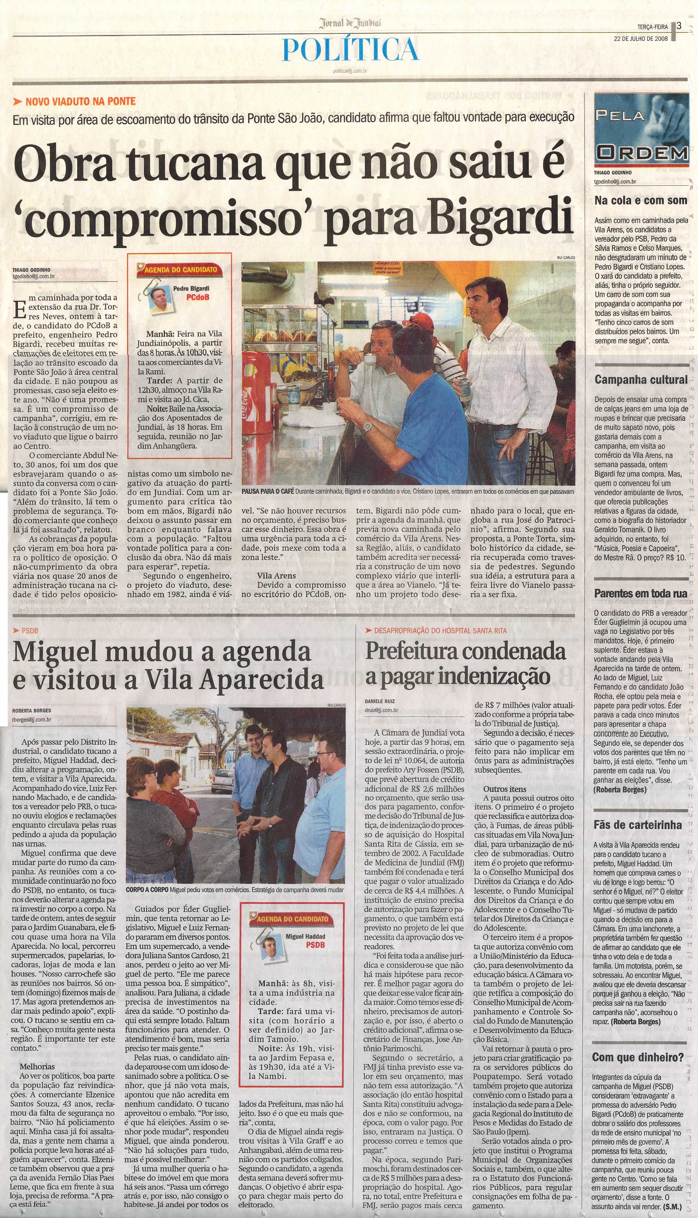 Jornal de Jundiaí - 29/07/2008
