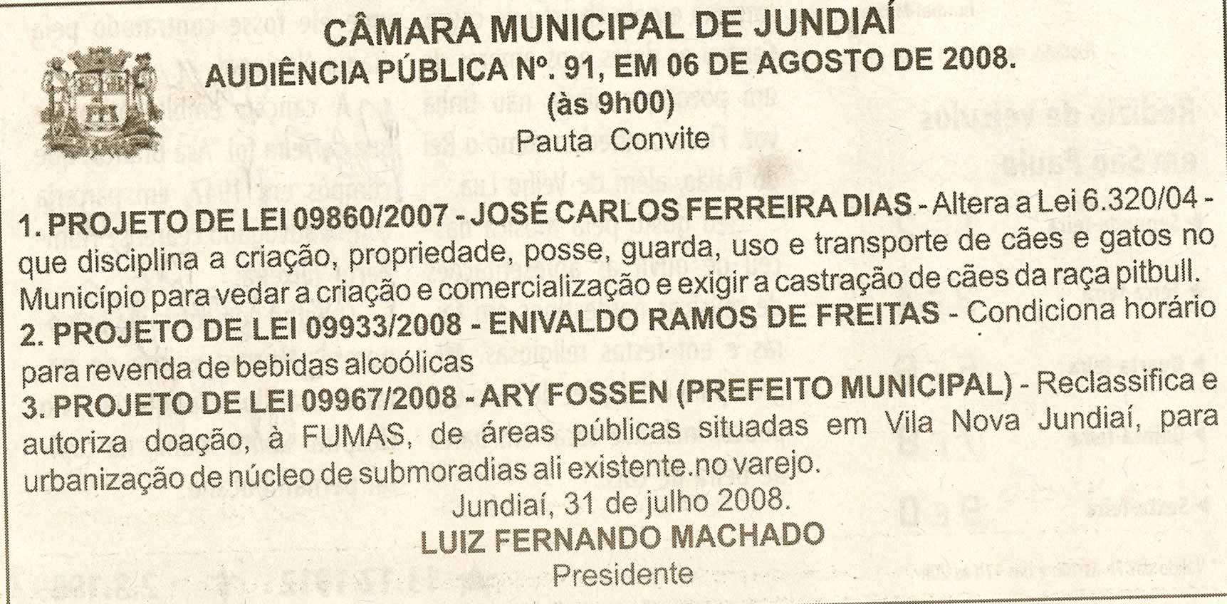 Bom Dia Jundiaí - 02/08/2008