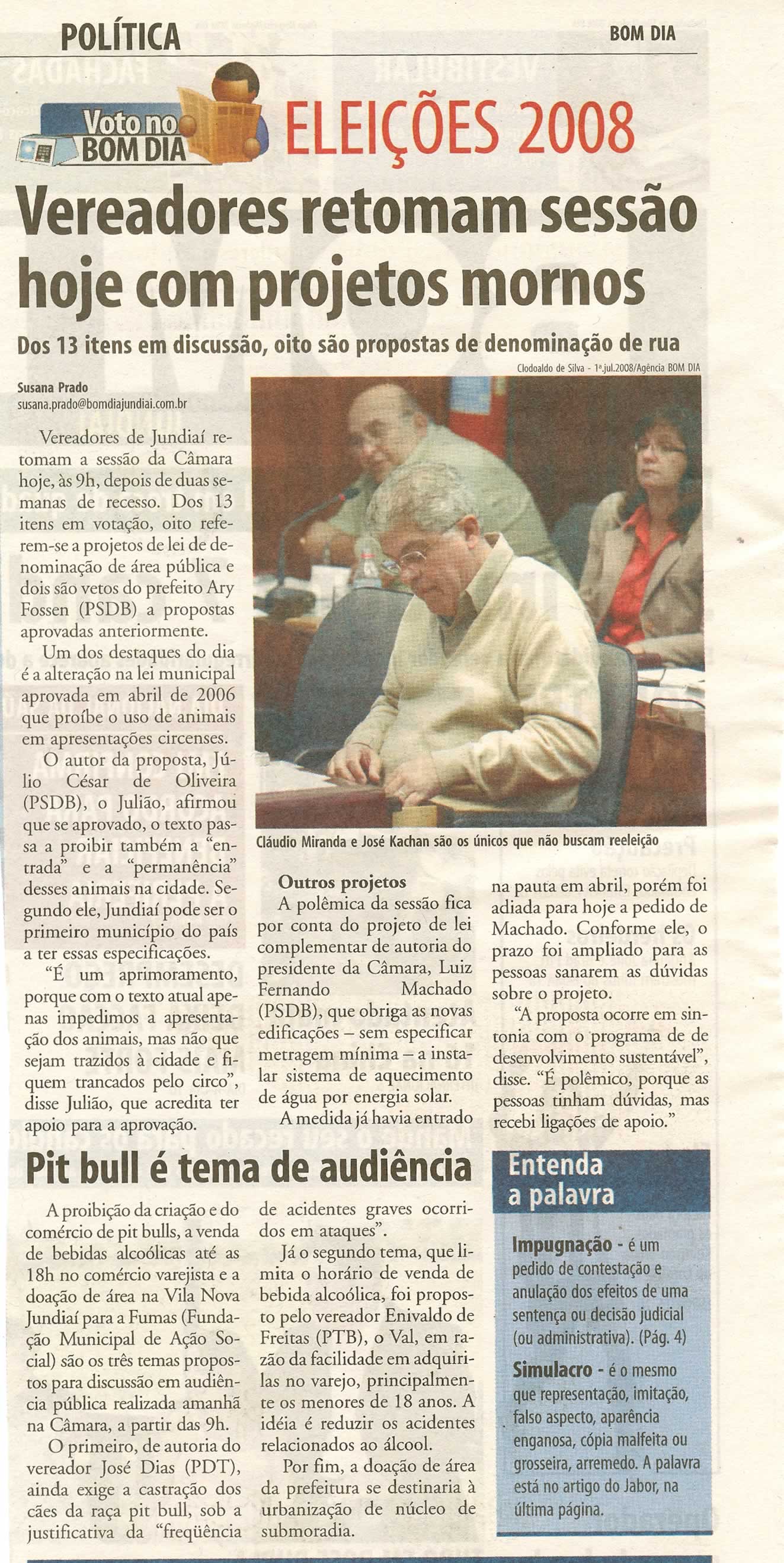 Bom Dia Jundiaí - 05/08/2008