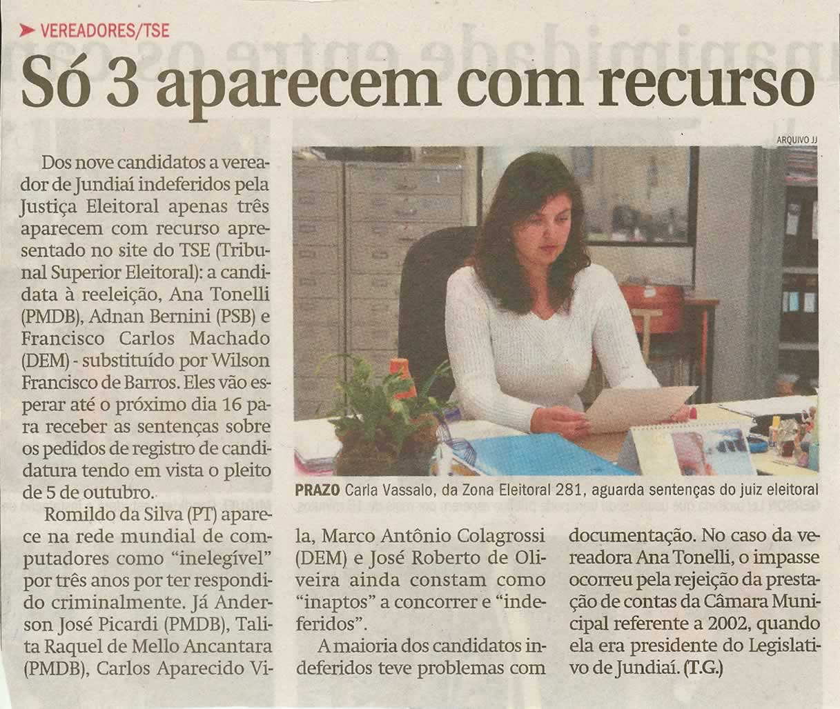 Jornal de Jundiaí - 08/08/2008