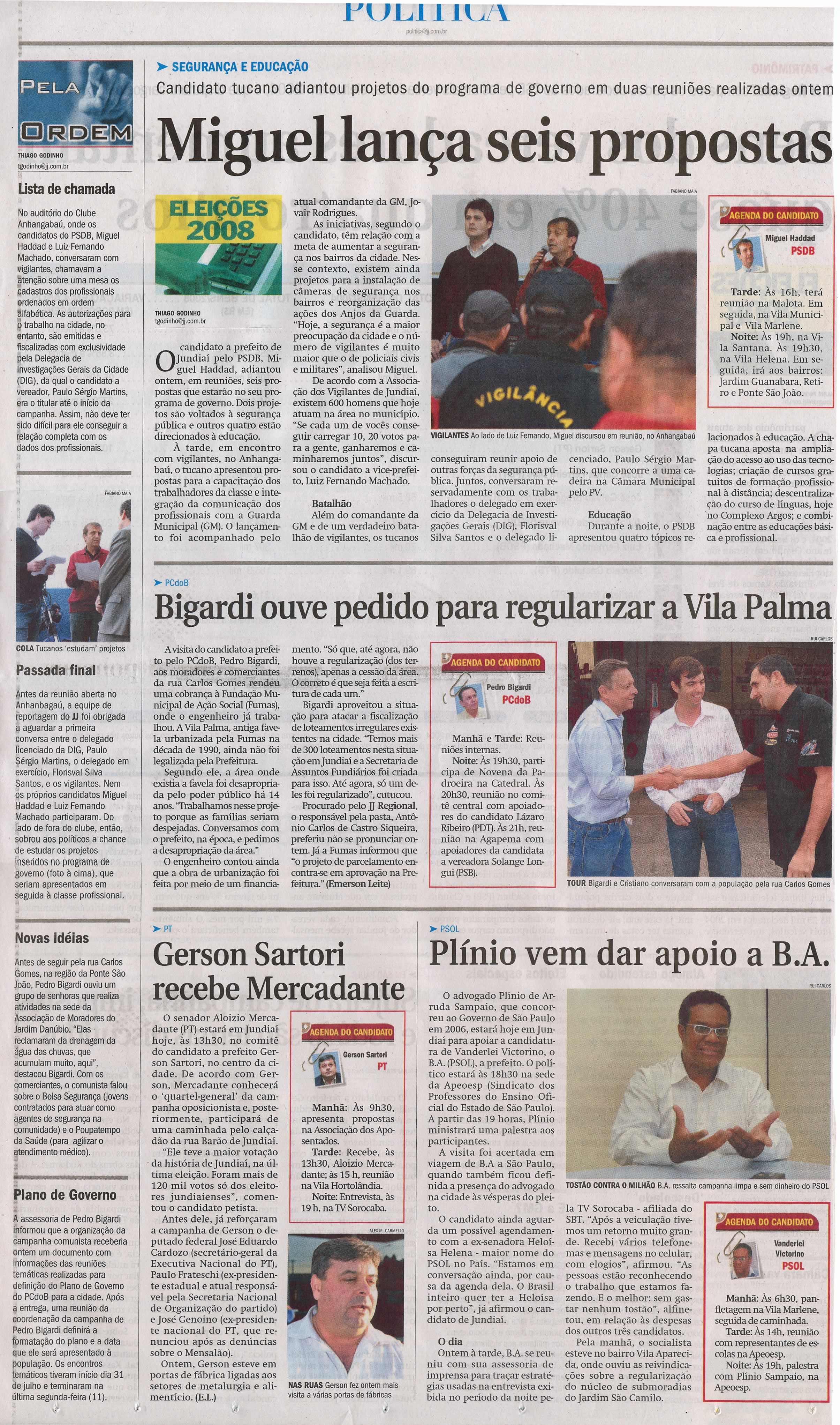 Jornal de Jundiaí - 14/08/2008