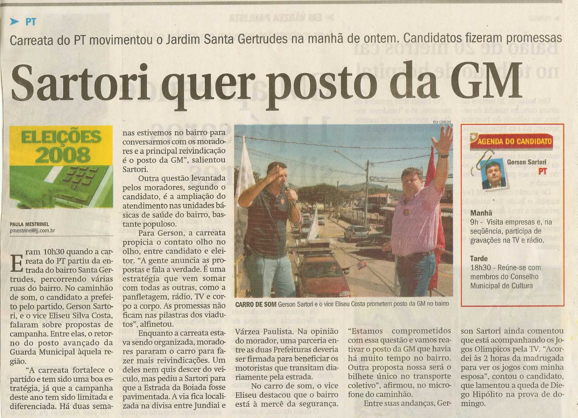 Jornal de Jundiaí - 18/08/2008