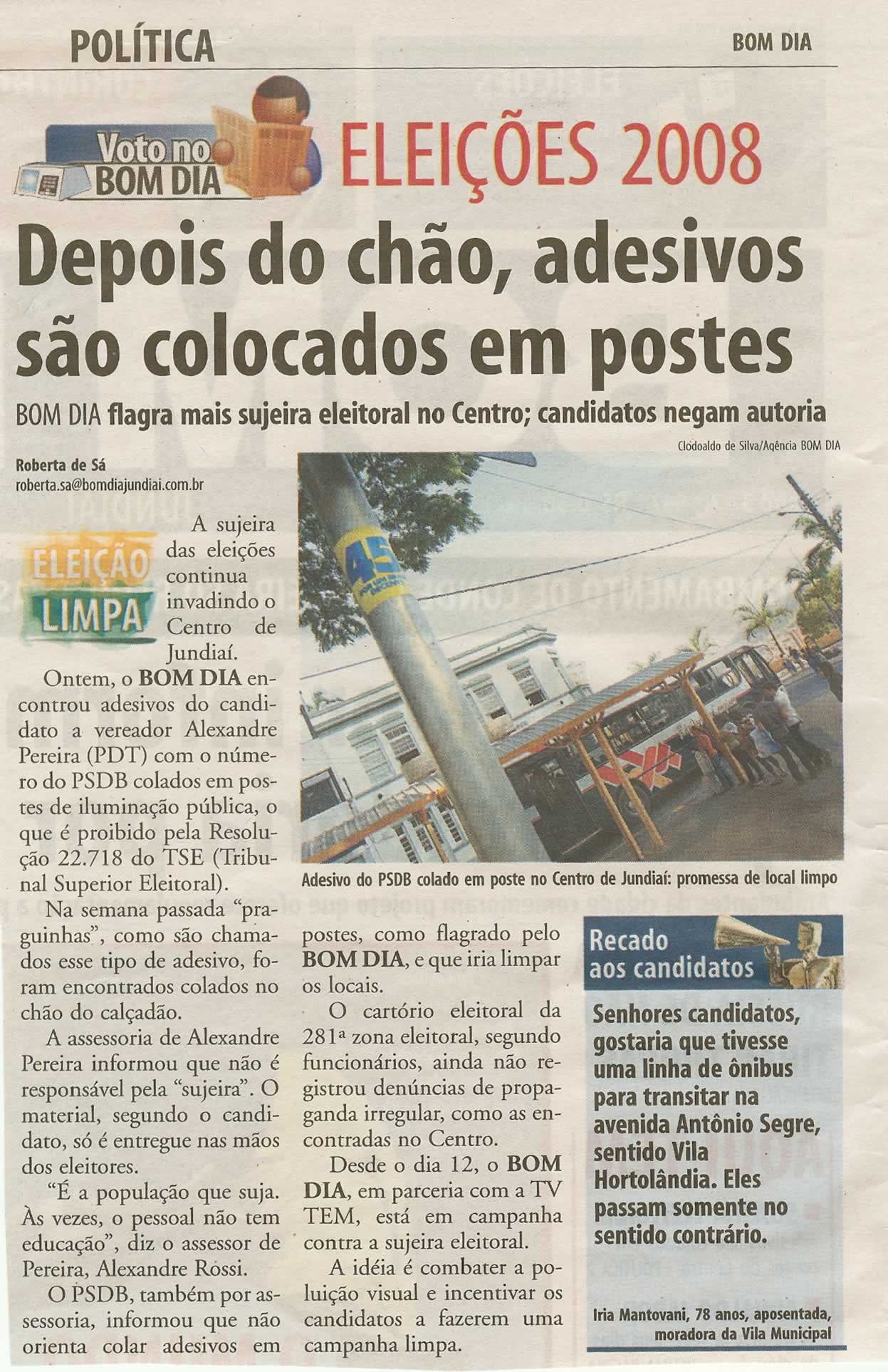 Bom Dia Jundiaí - 19/08/2008