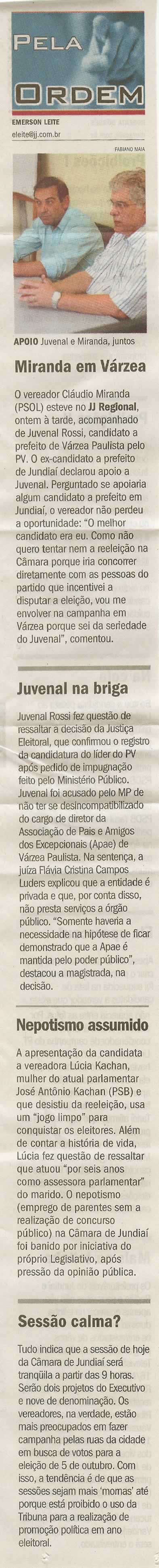 Jornal de Jundiaí - 19/08/2008