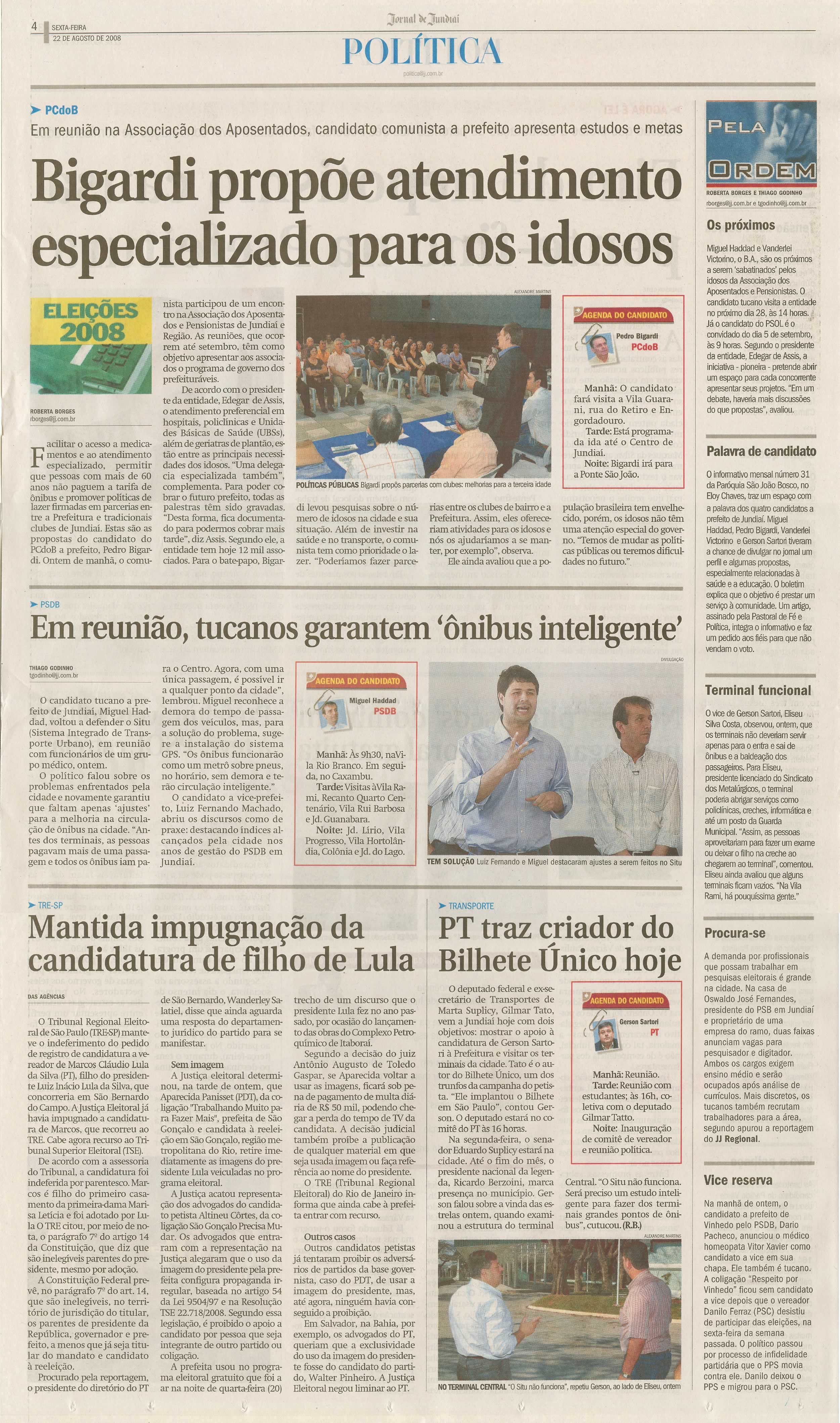 Jornal de Jundiaí - 22/08/2008
