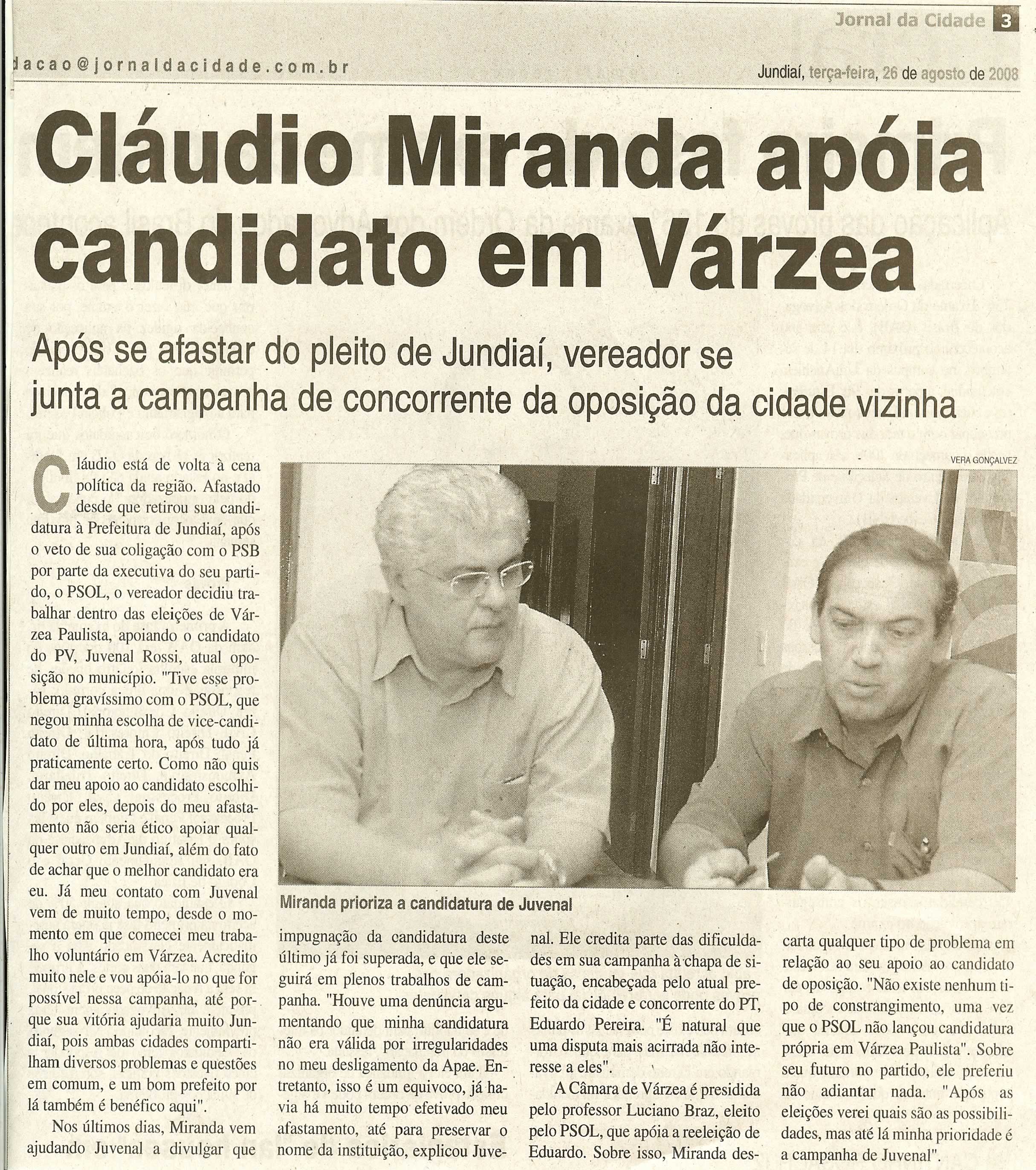Jornal da Cidade - 26/08/2008
