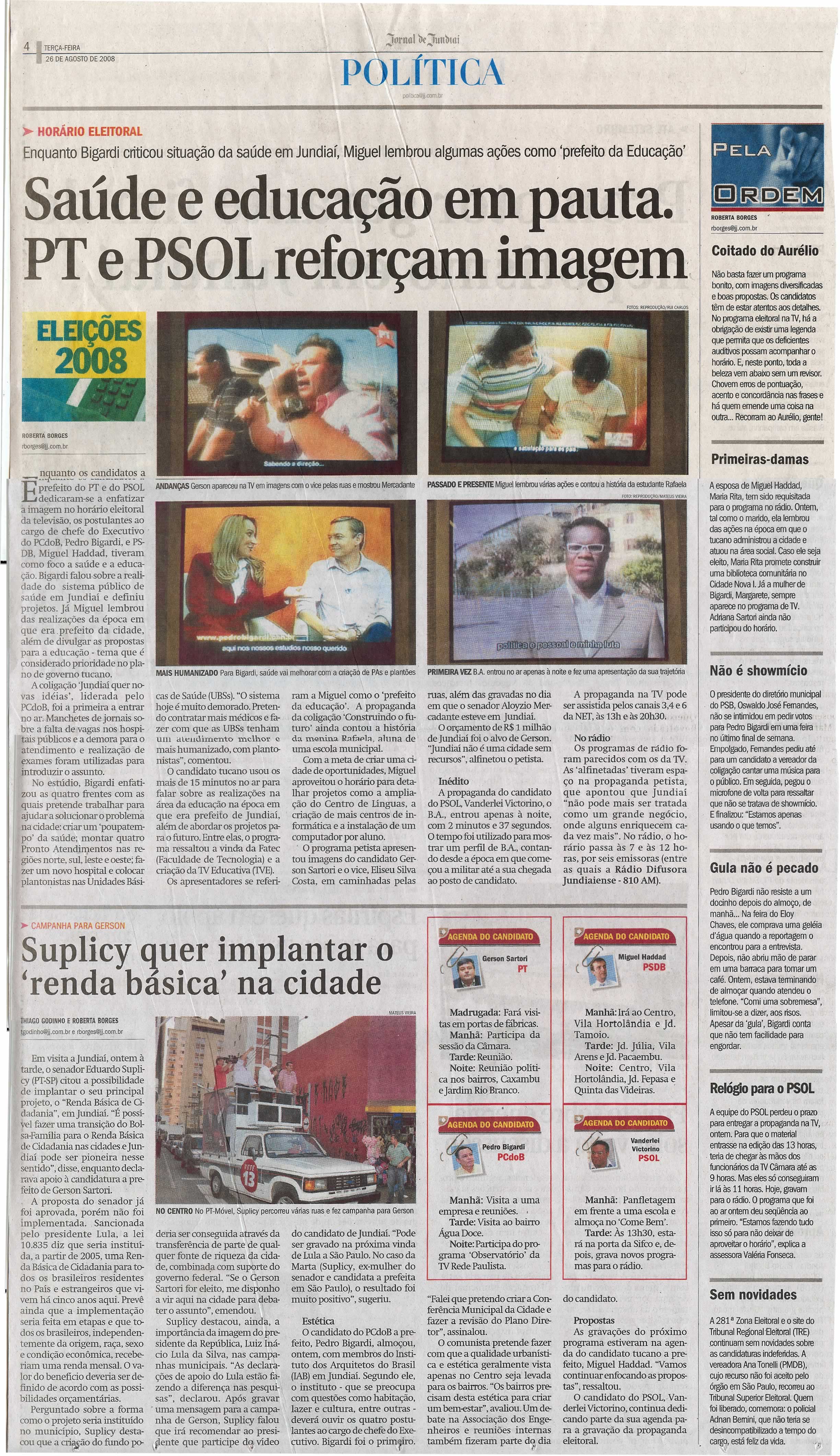 Jornal de Jundiaí - 26/08/2008