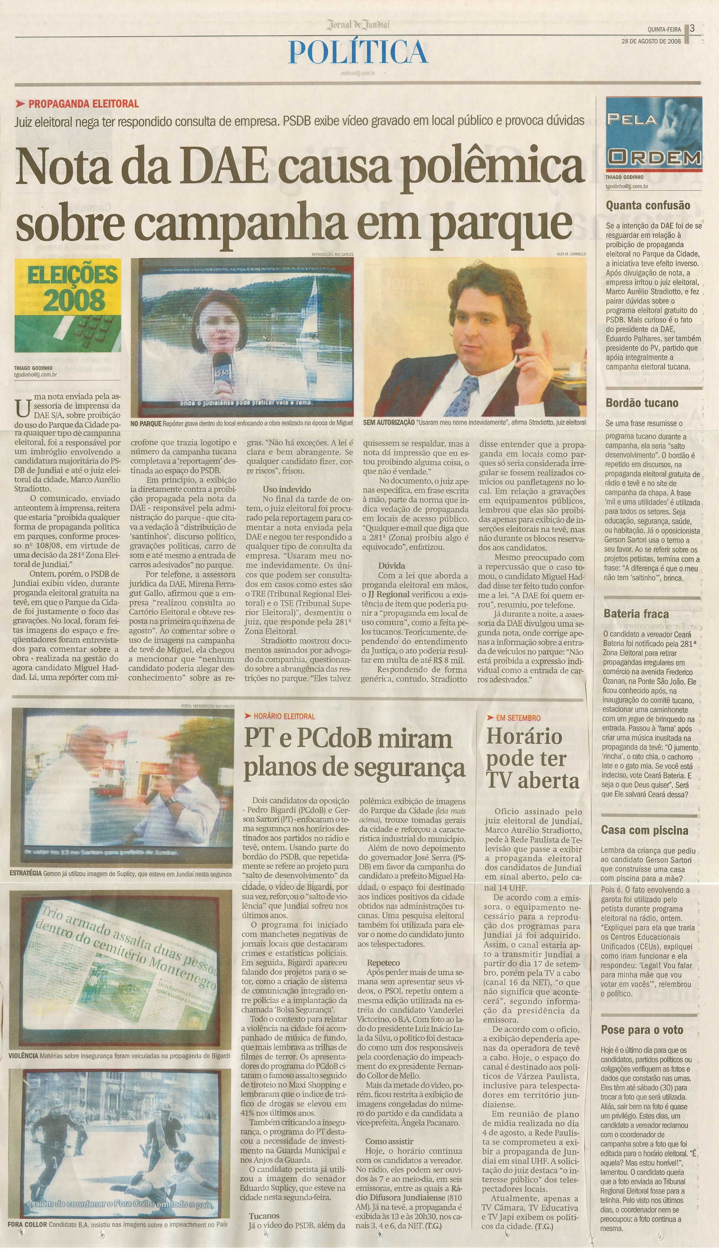 Jornal de Jundiaí - 28/08/2008