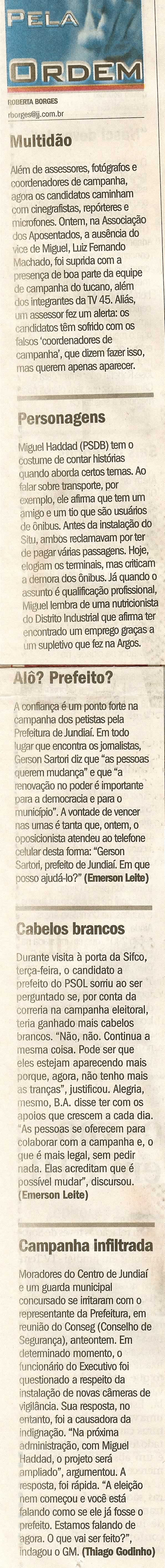 Jornal de Jundiaí - 29/08/2008