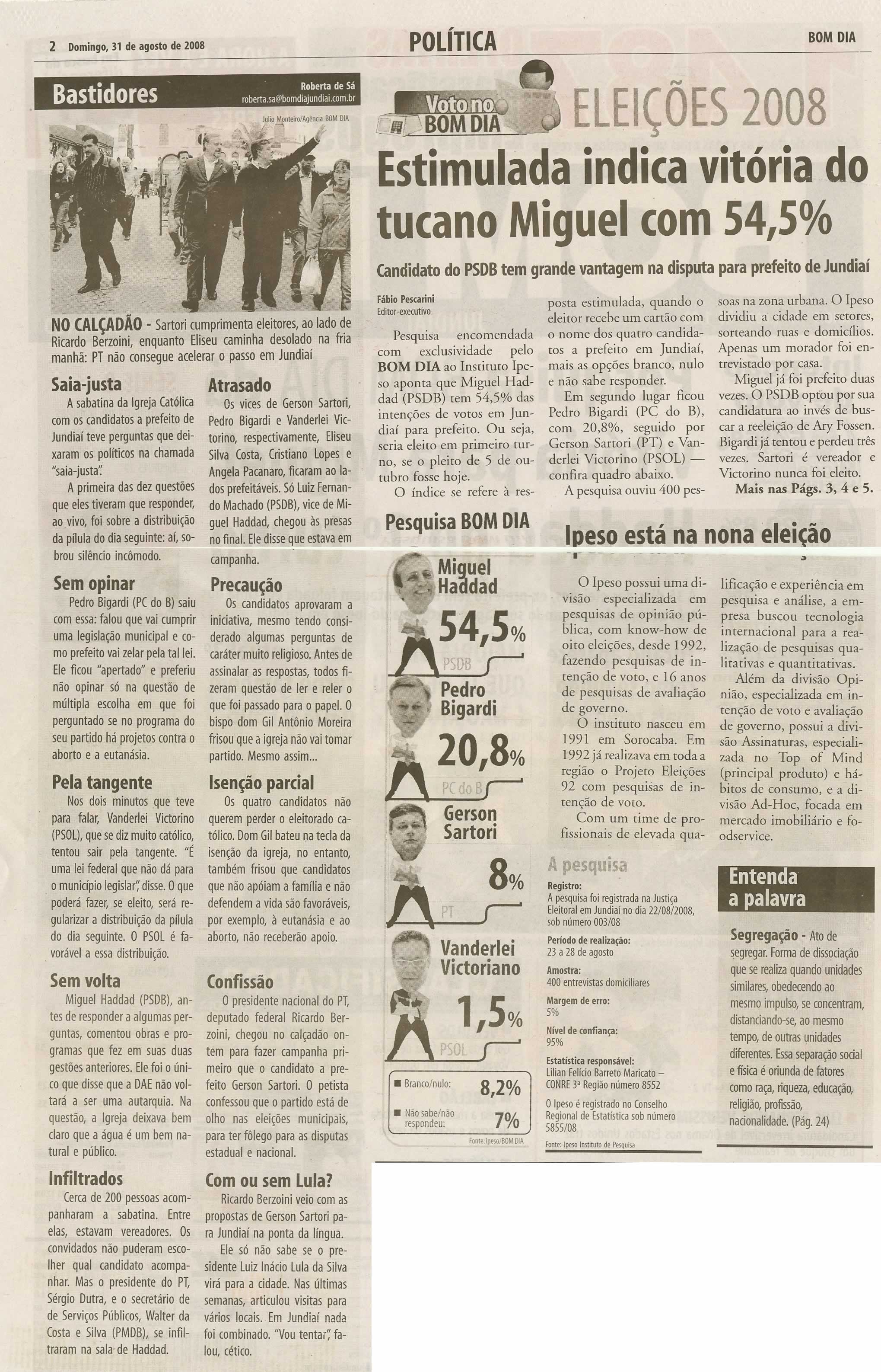 Bom Dia Jundiaí - 31/08/2008