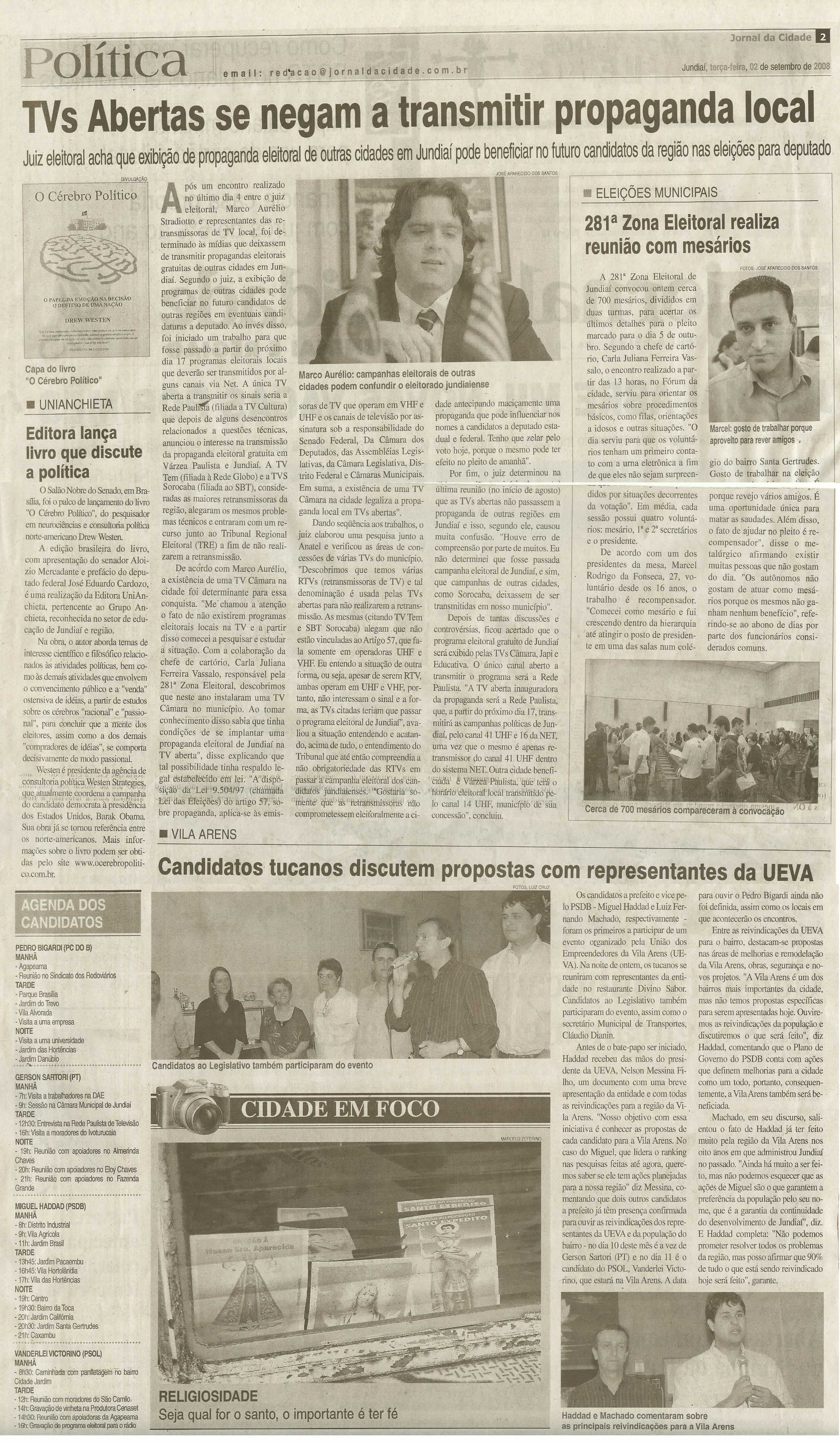 Jornal da Cidade - 02/09/2008