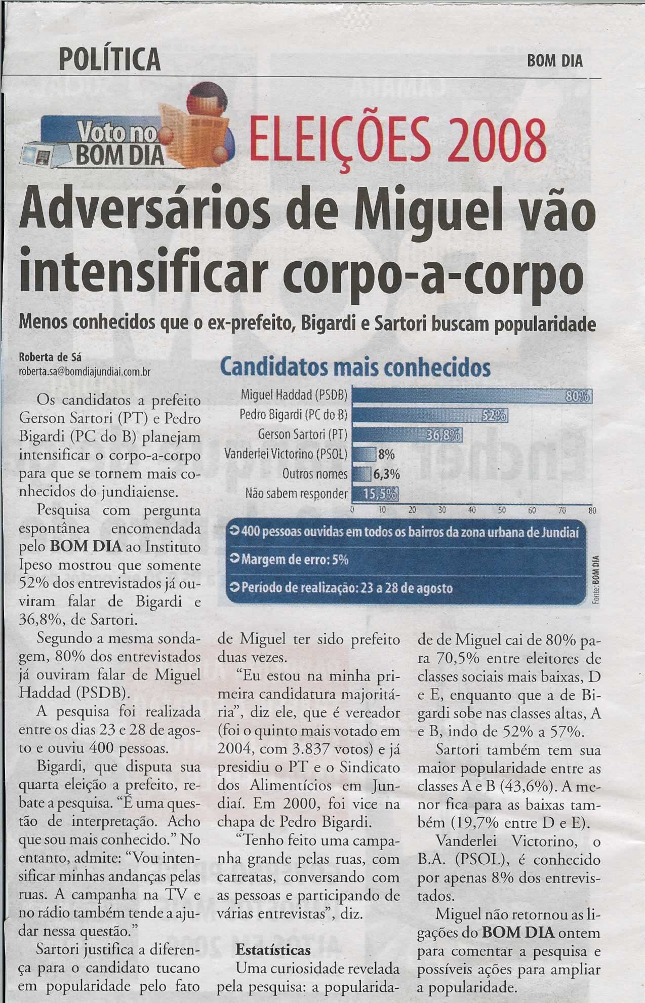 Bom Dia Jundiaí - 03/09/2008