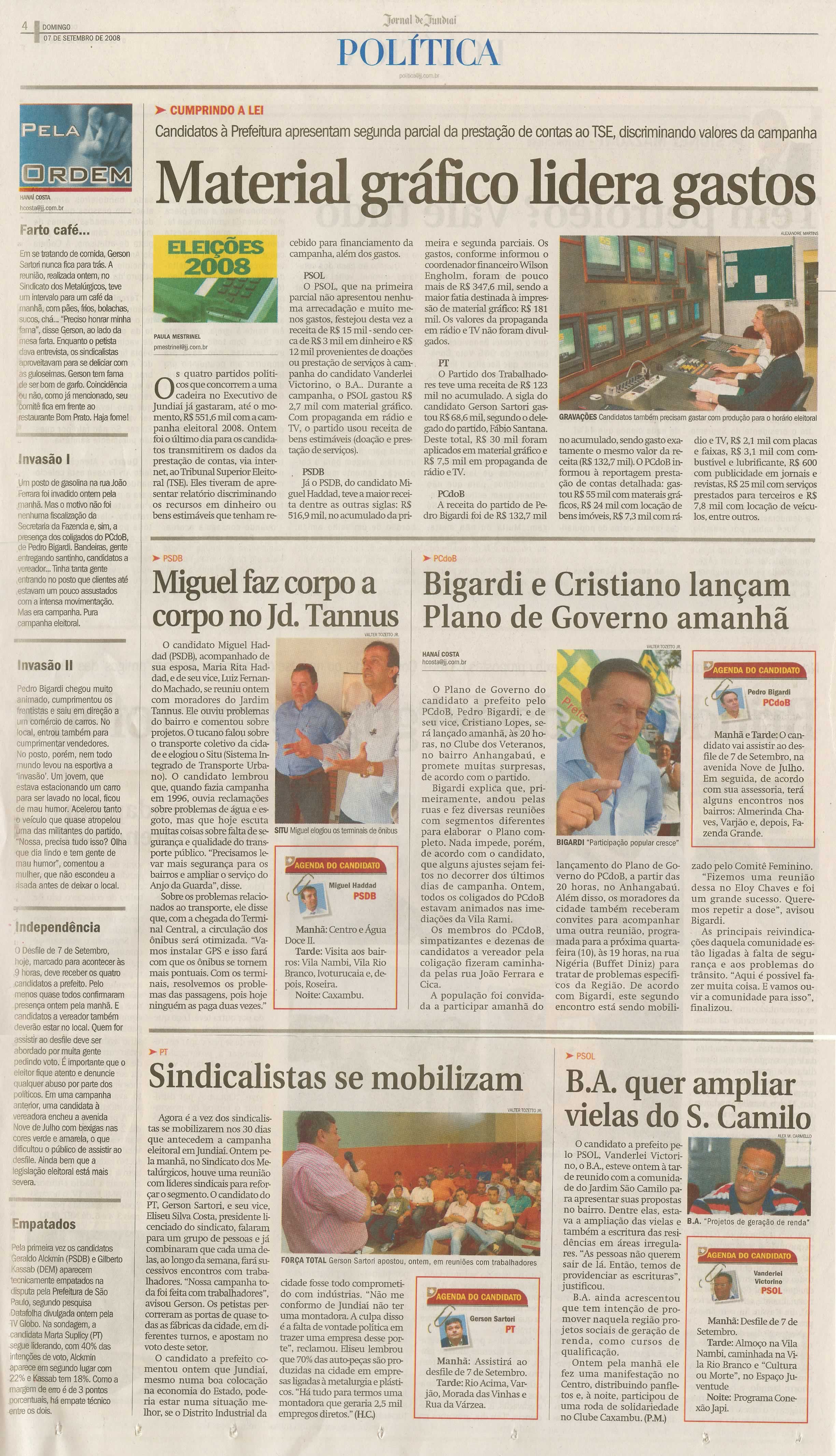 Jornal de Jundiaí - 07/09/2008