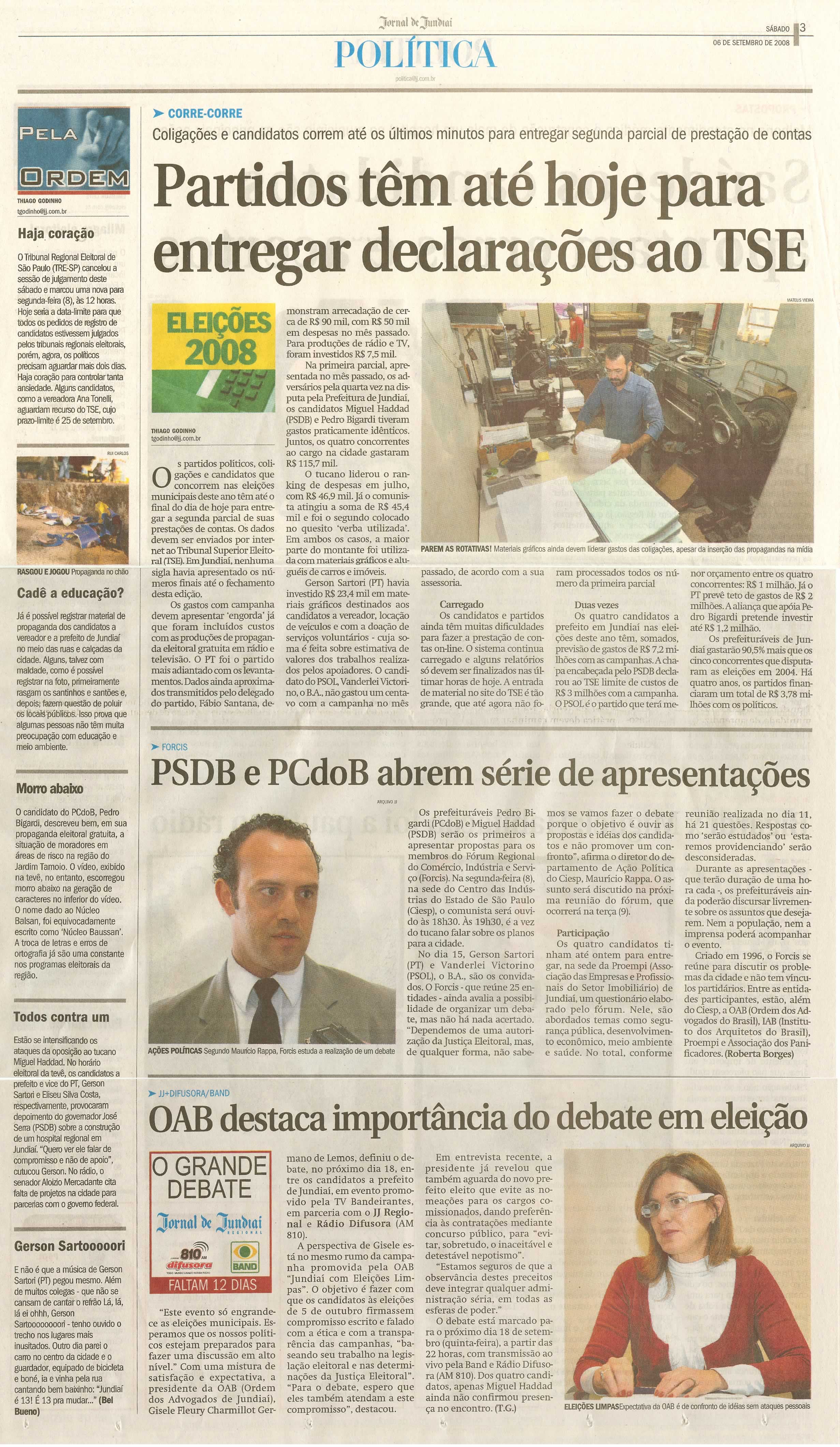 Jornal de Jundiaí - 06/09/2008