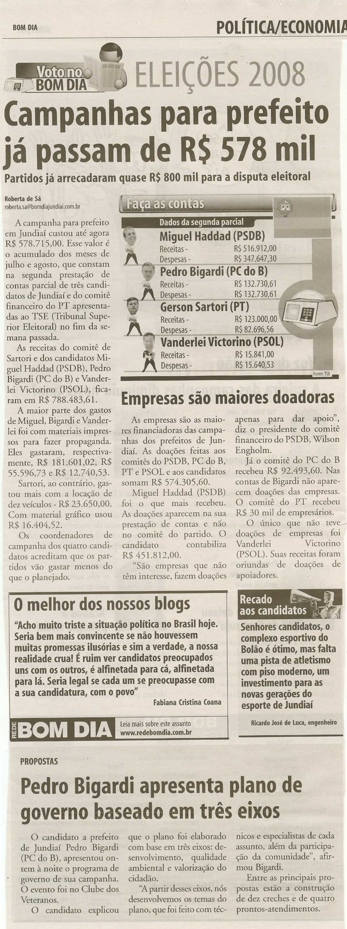 Bom Dia Jundiaí - 09/09/2008