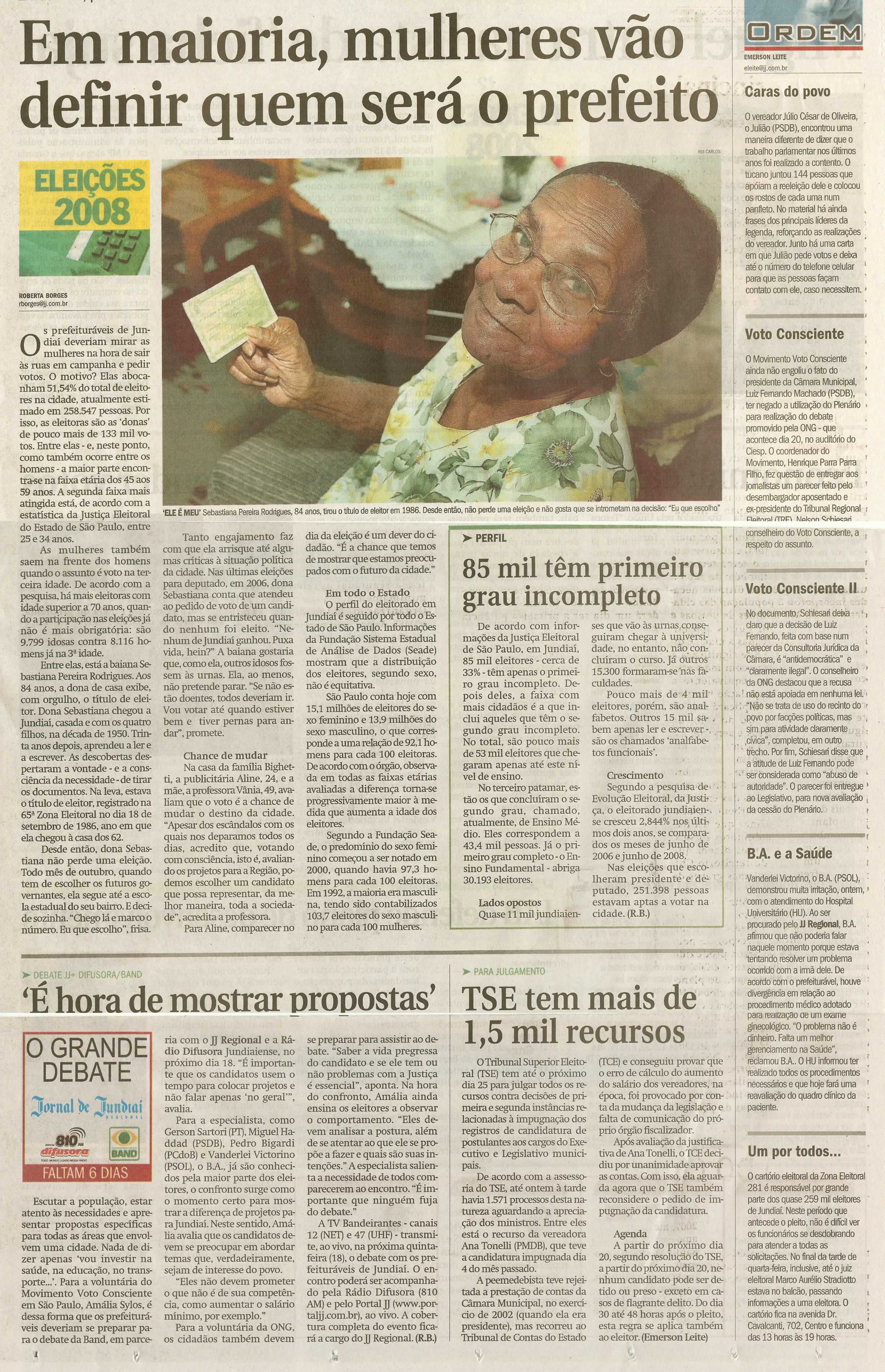 Jornal de Jundiaí - 12/09/2008