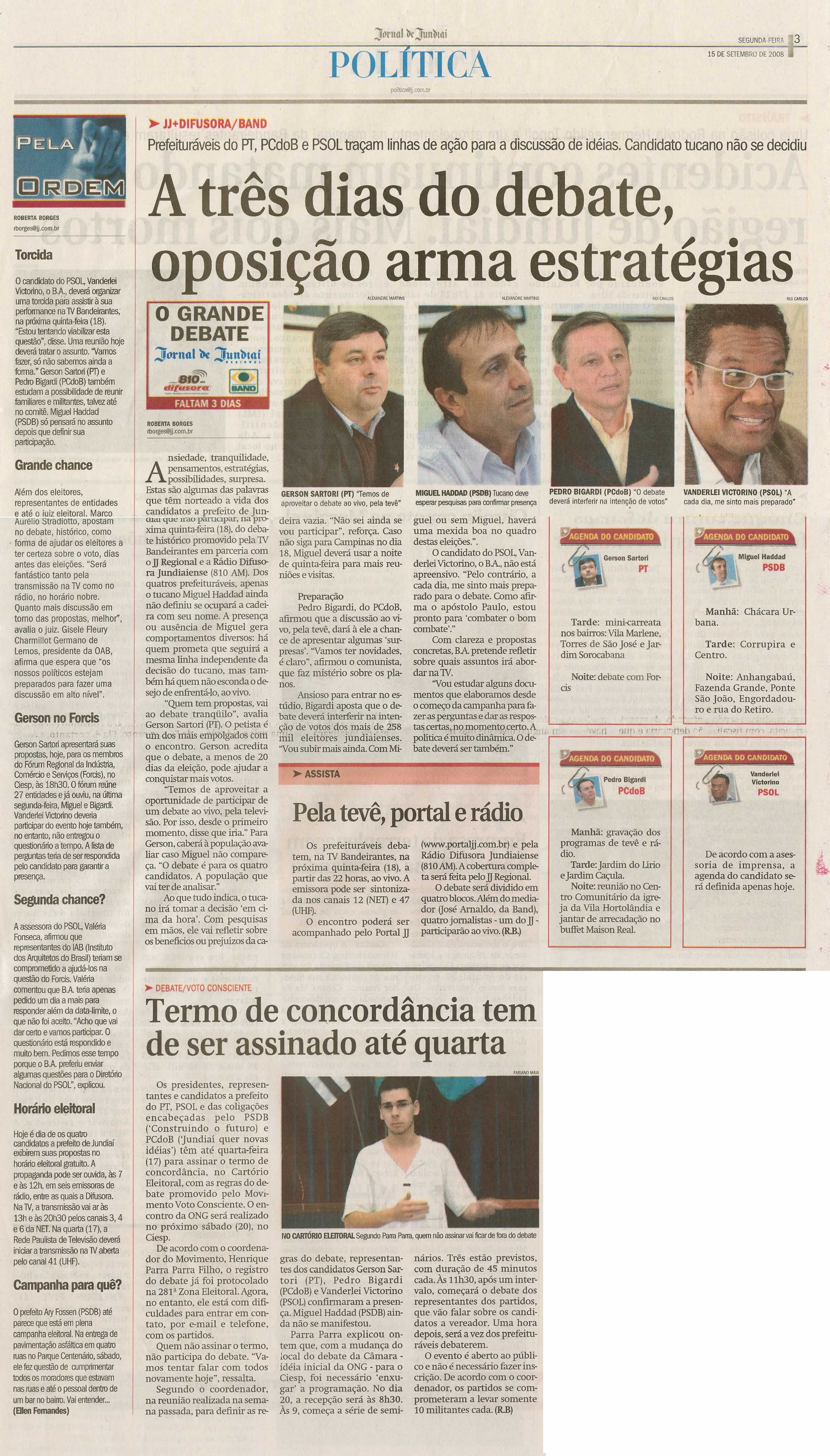 Jornal de Jundiaí - 15/09/2008