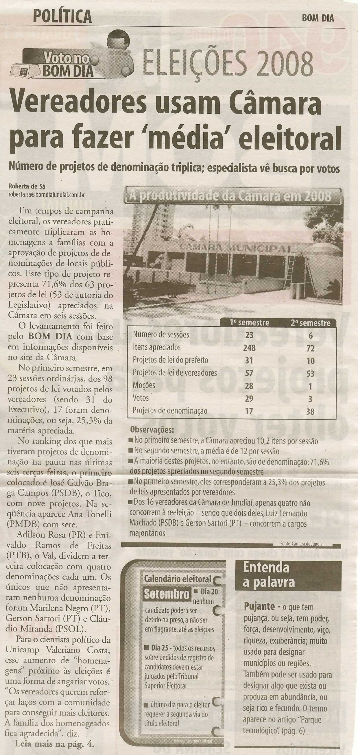 Bom Dia Jundiaí - 14/09/2008