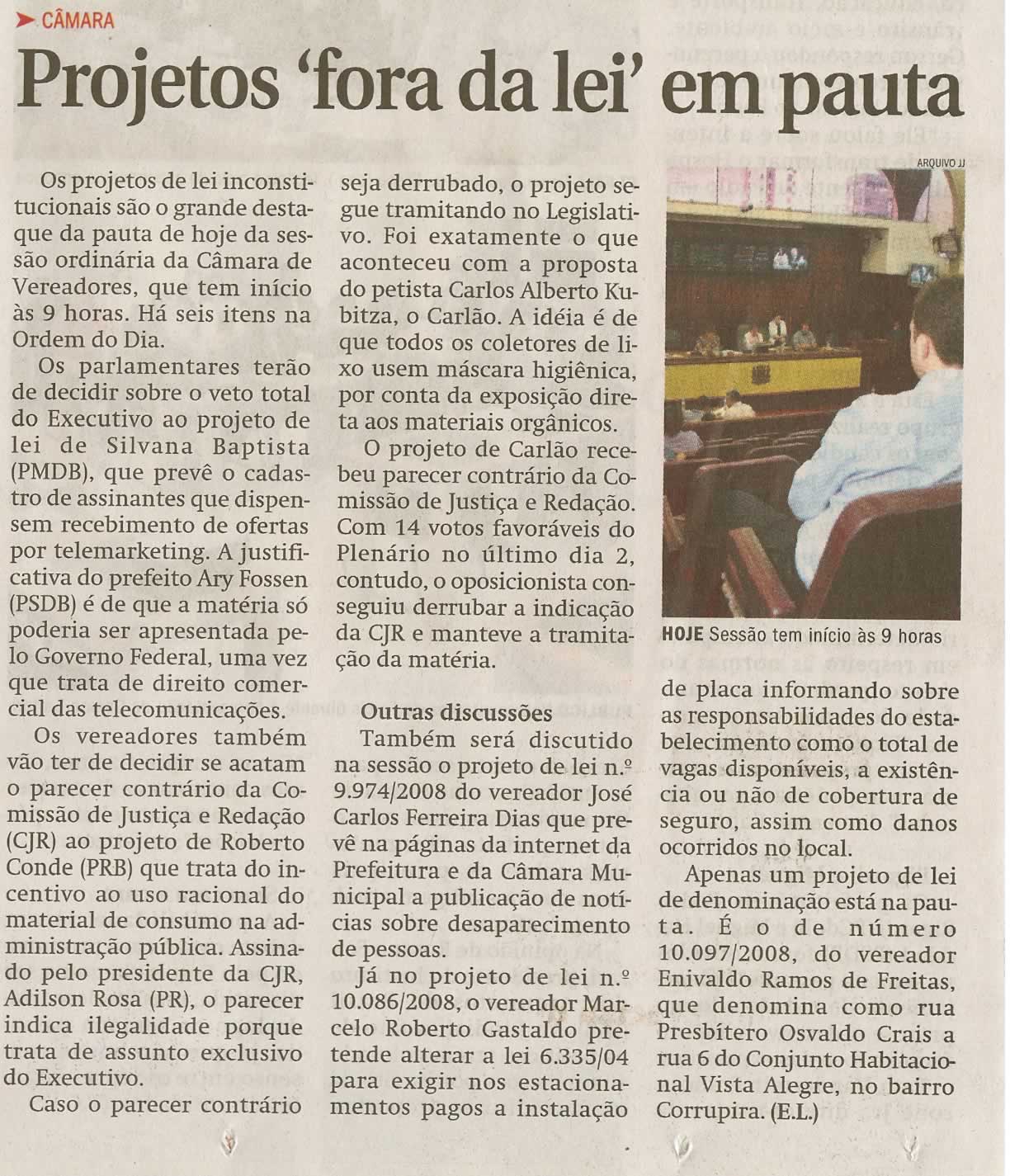 Jornal de Jundiaí - 16/09/2008