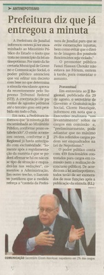 Jornal de Jundiaí - 16/09/2008