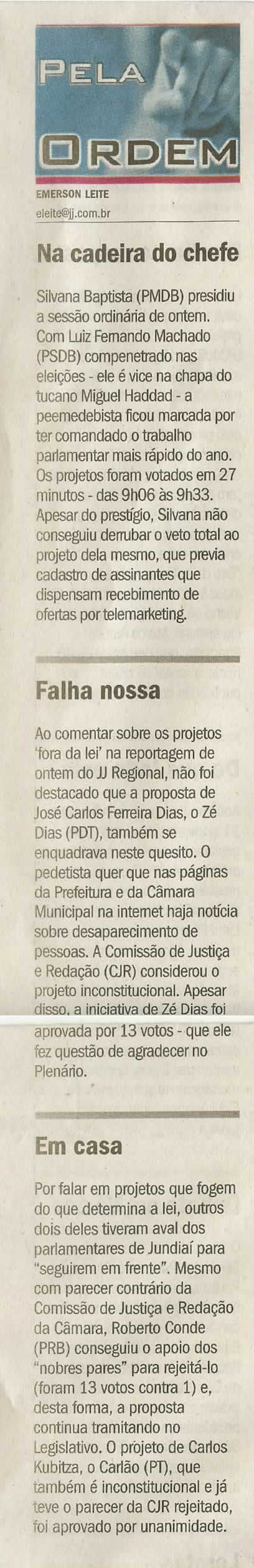 Jornal de Jundiaí - 17/09/2008