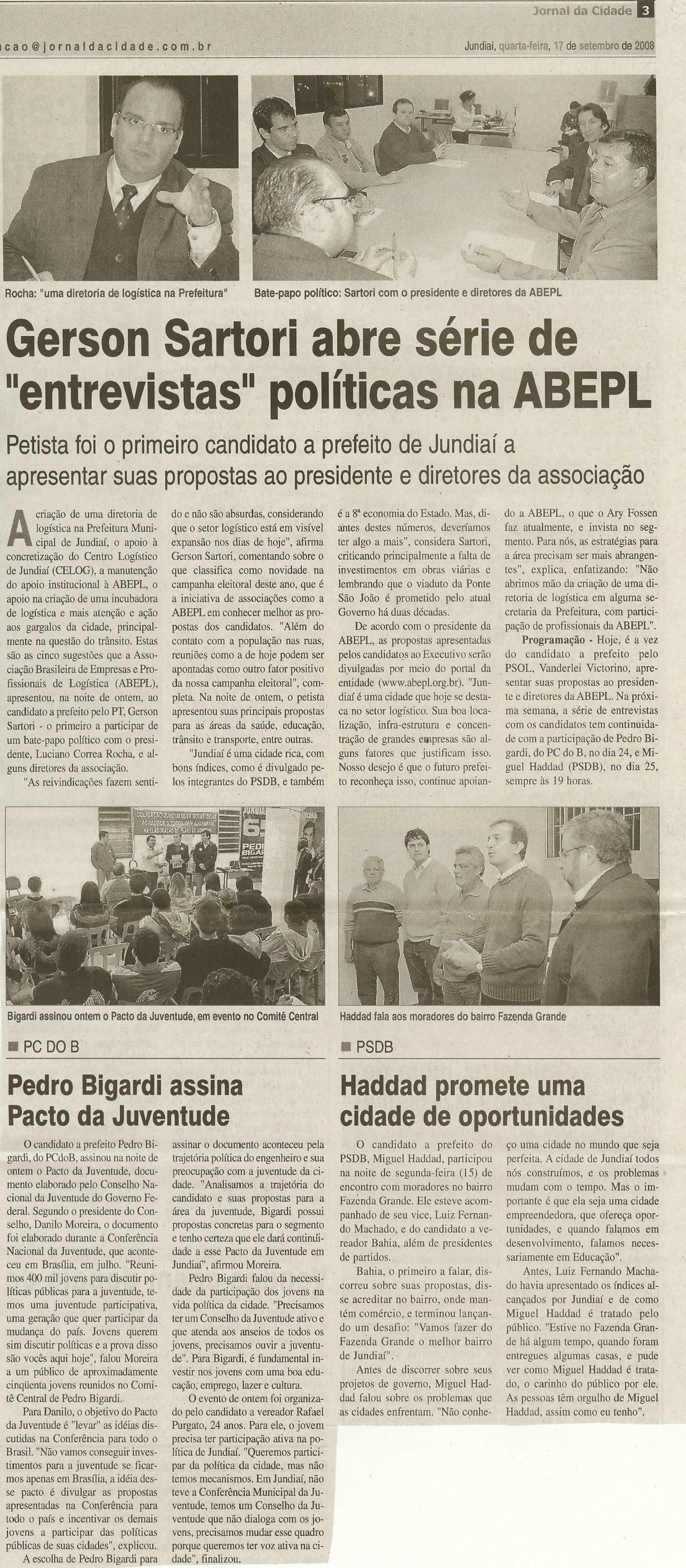 Jornal da Cidade - 17/09/2008