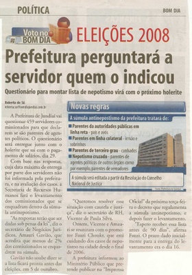 Bom Dia Jundiaí - 18/09/2008