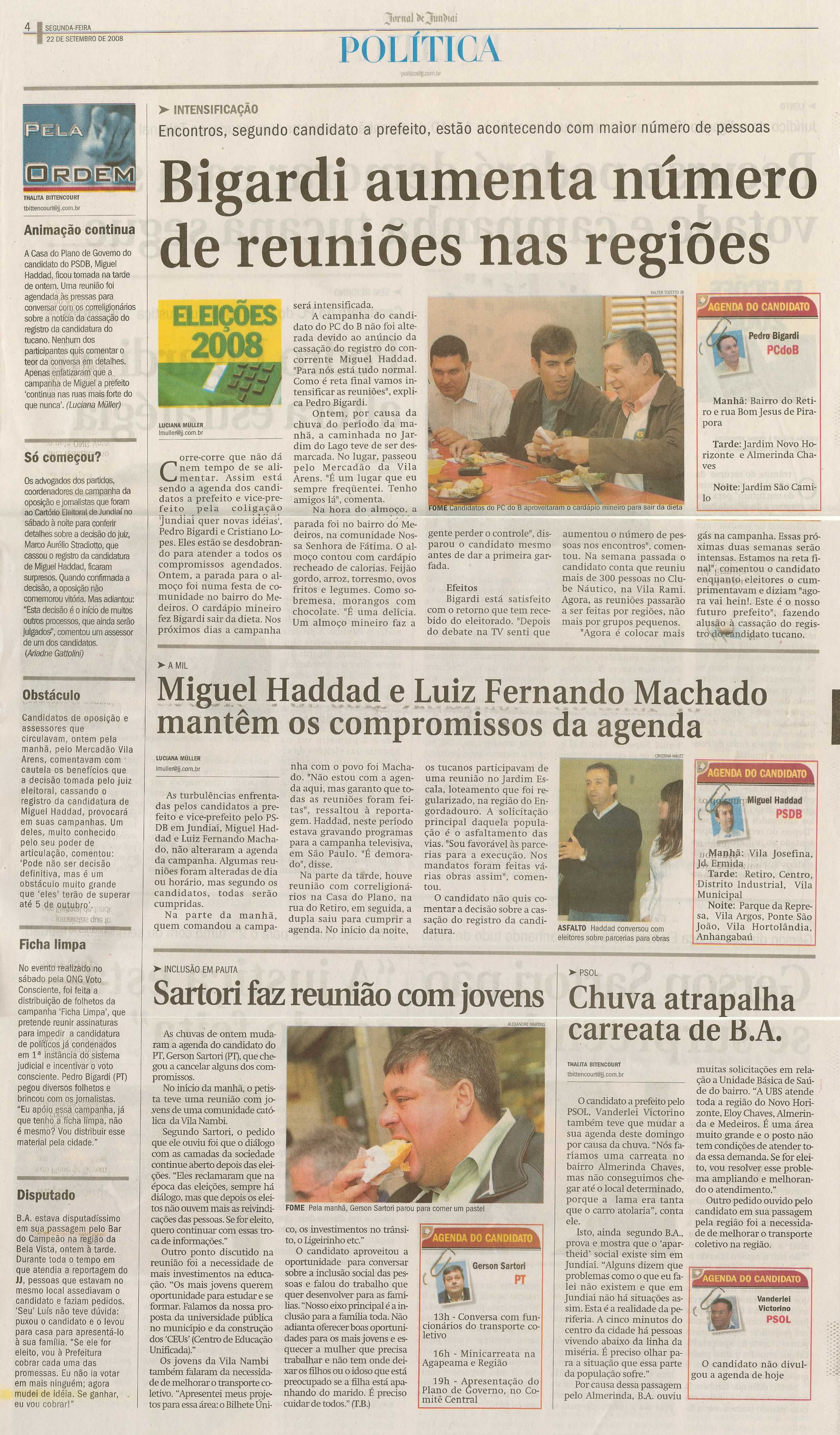 Jornal de Jundiaí - 22/09/2008