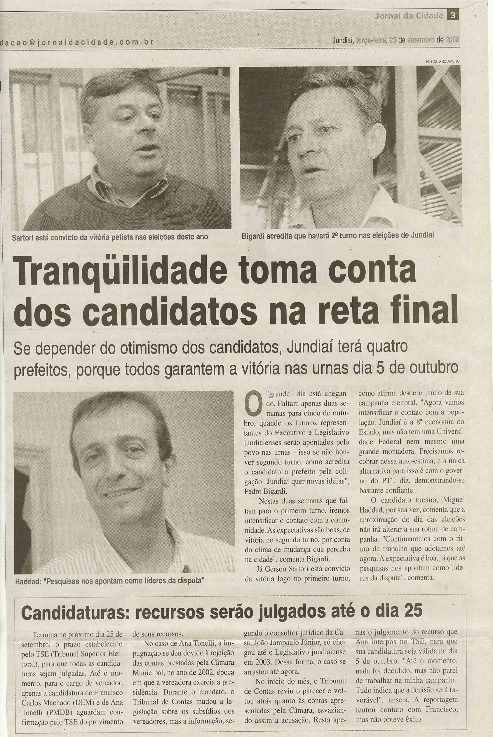 Jornal da Cidade - 23/09/2008