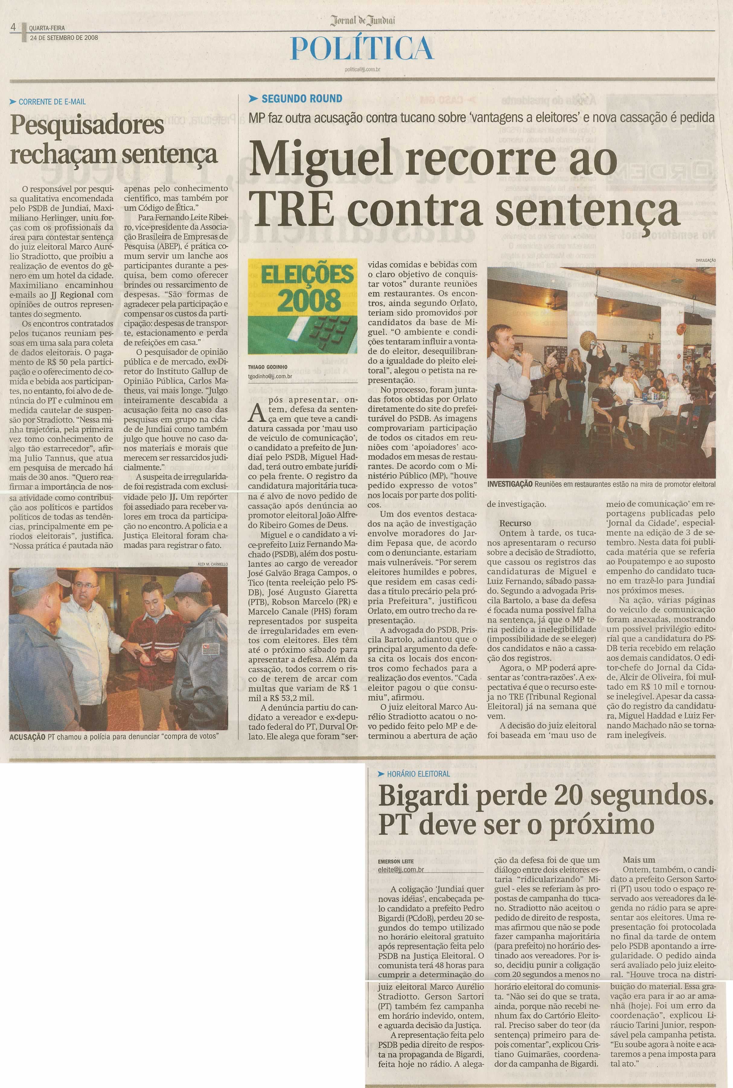 Jornal de Jundiaí - 24/09/2008