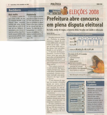 Bom Dia Jundiaí - 26/09/2008