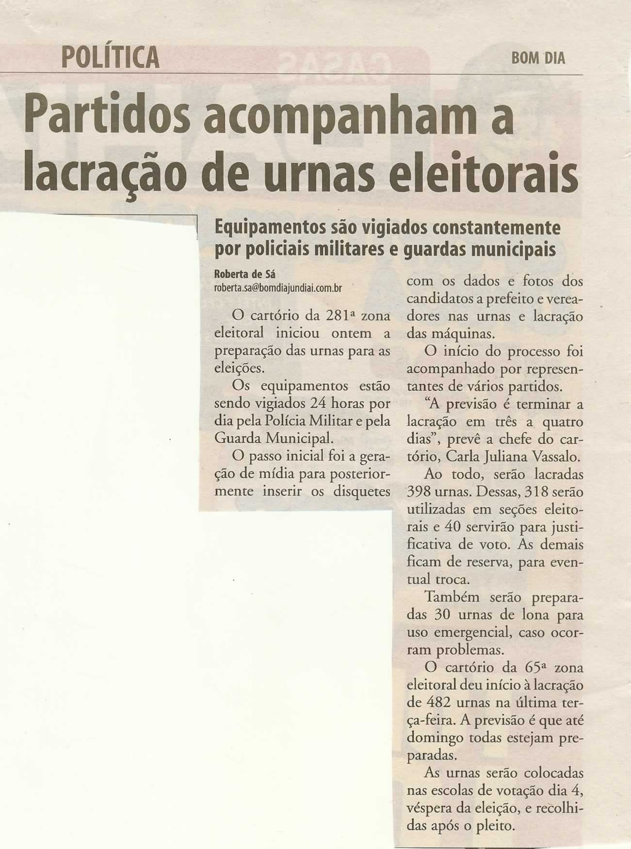 Bom Dia Jundiaí - 26/09/2008