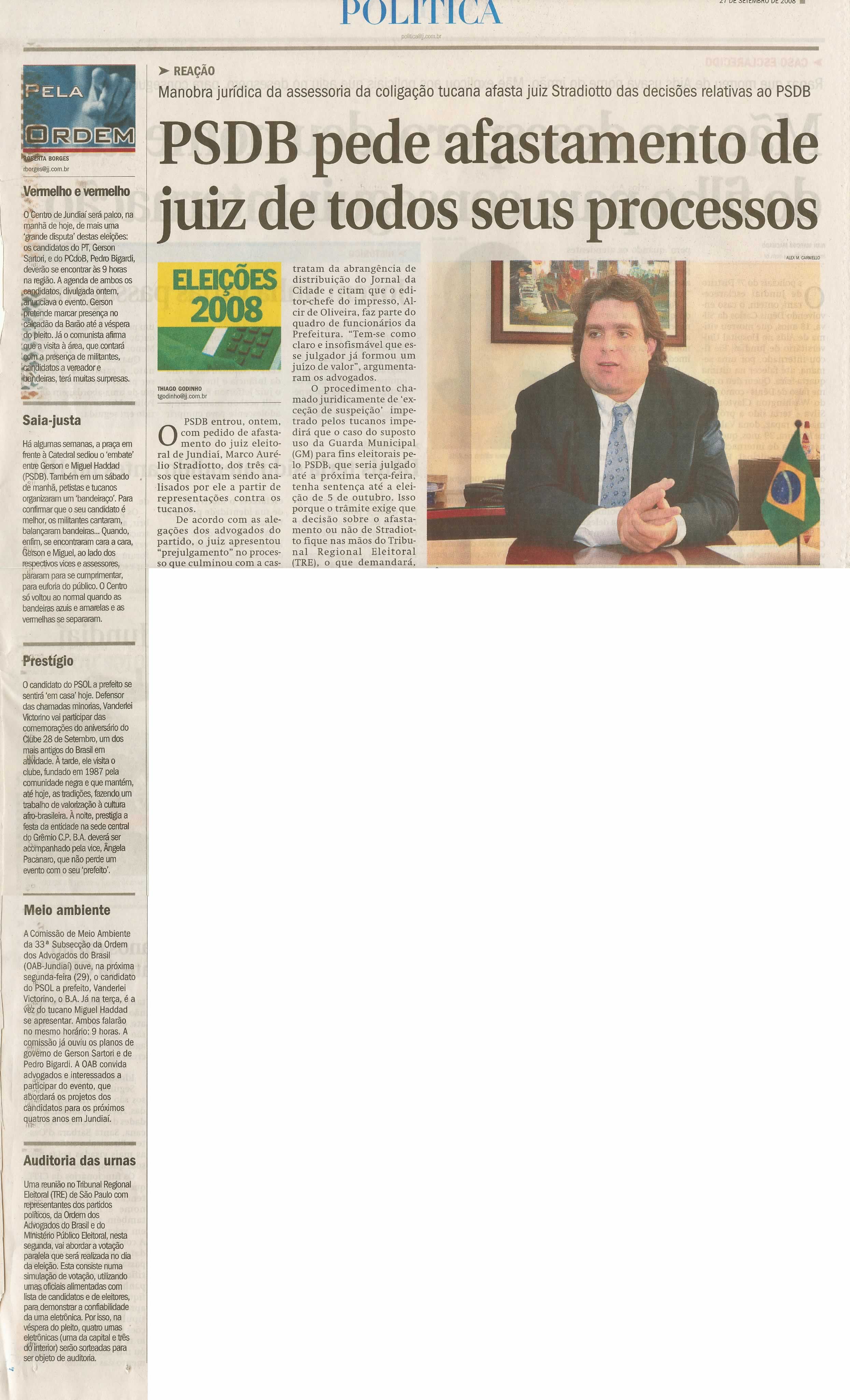 Jornal de Jundiaí - 27/09/2008