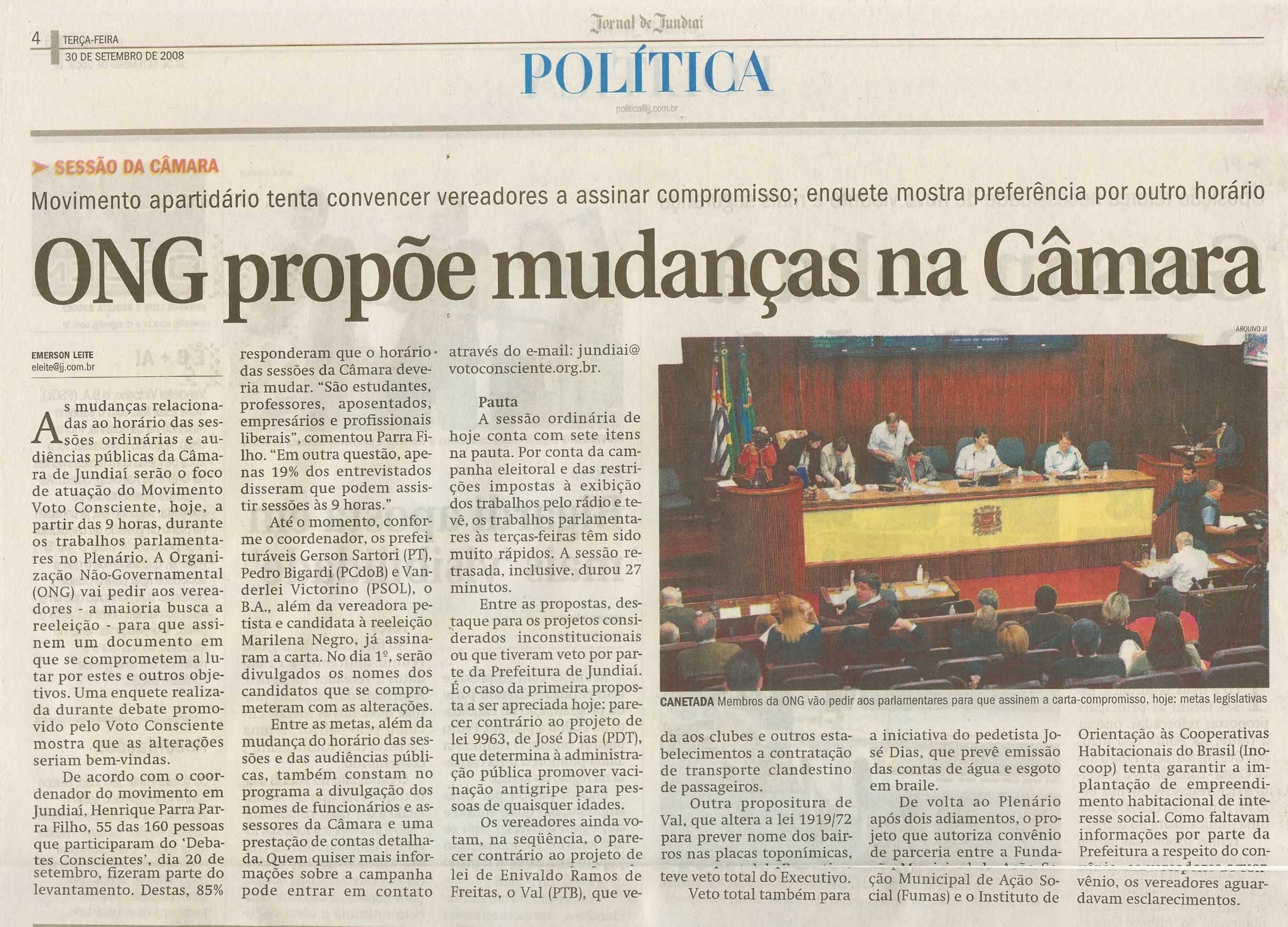 Jornal de Jundiaí - 30/09/2008