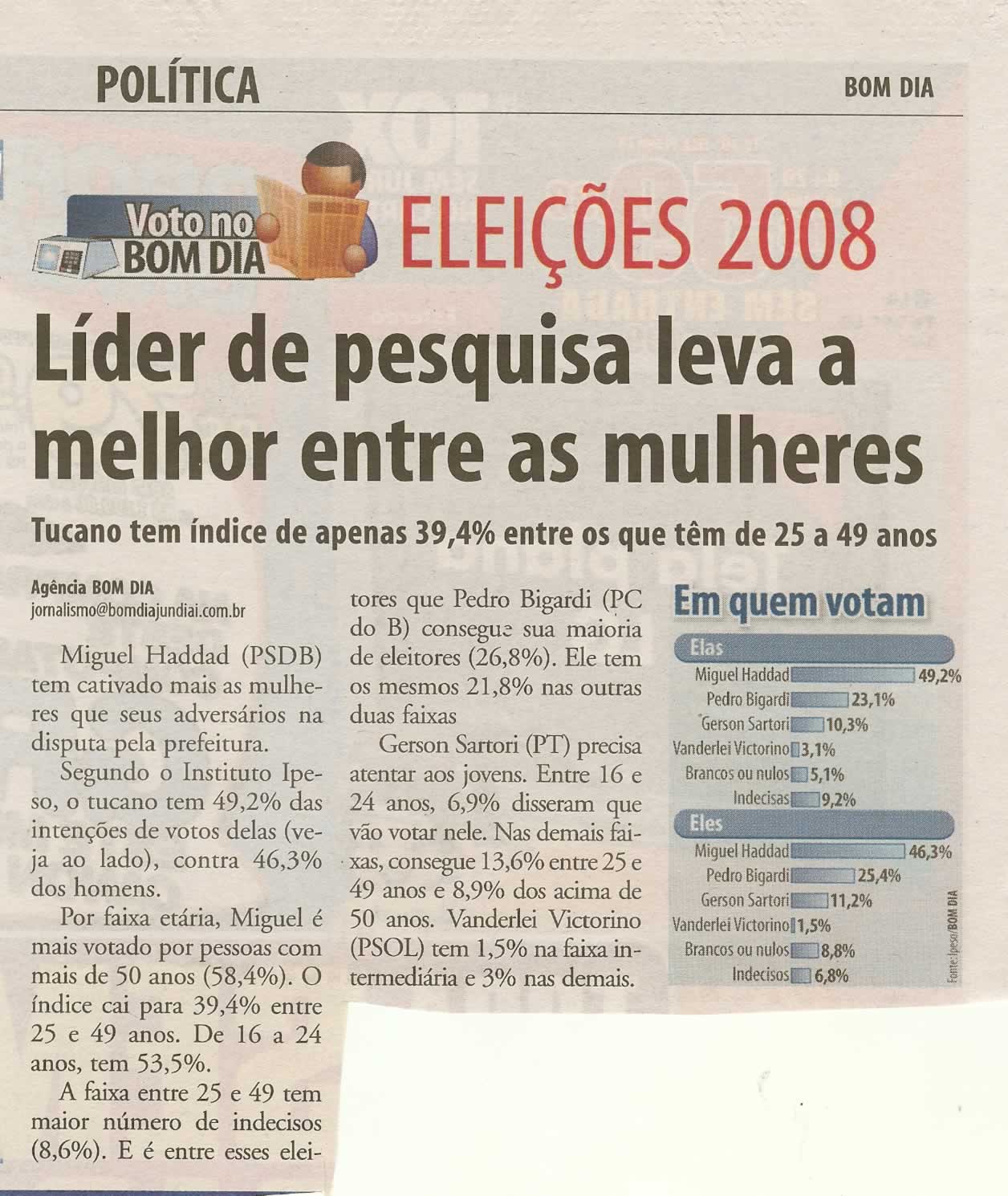 Bom Dia Jundiaí - 03/10/2008