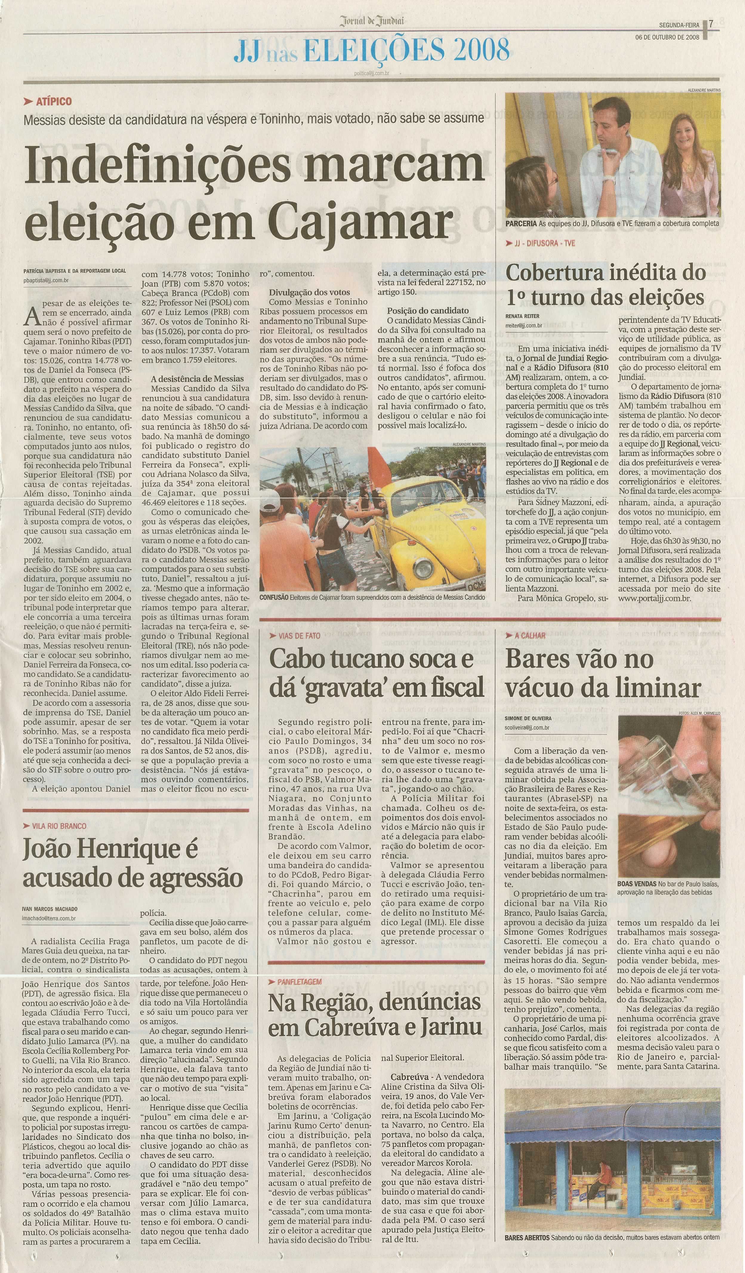 Jornal de Jundiaí - 06/10/2008