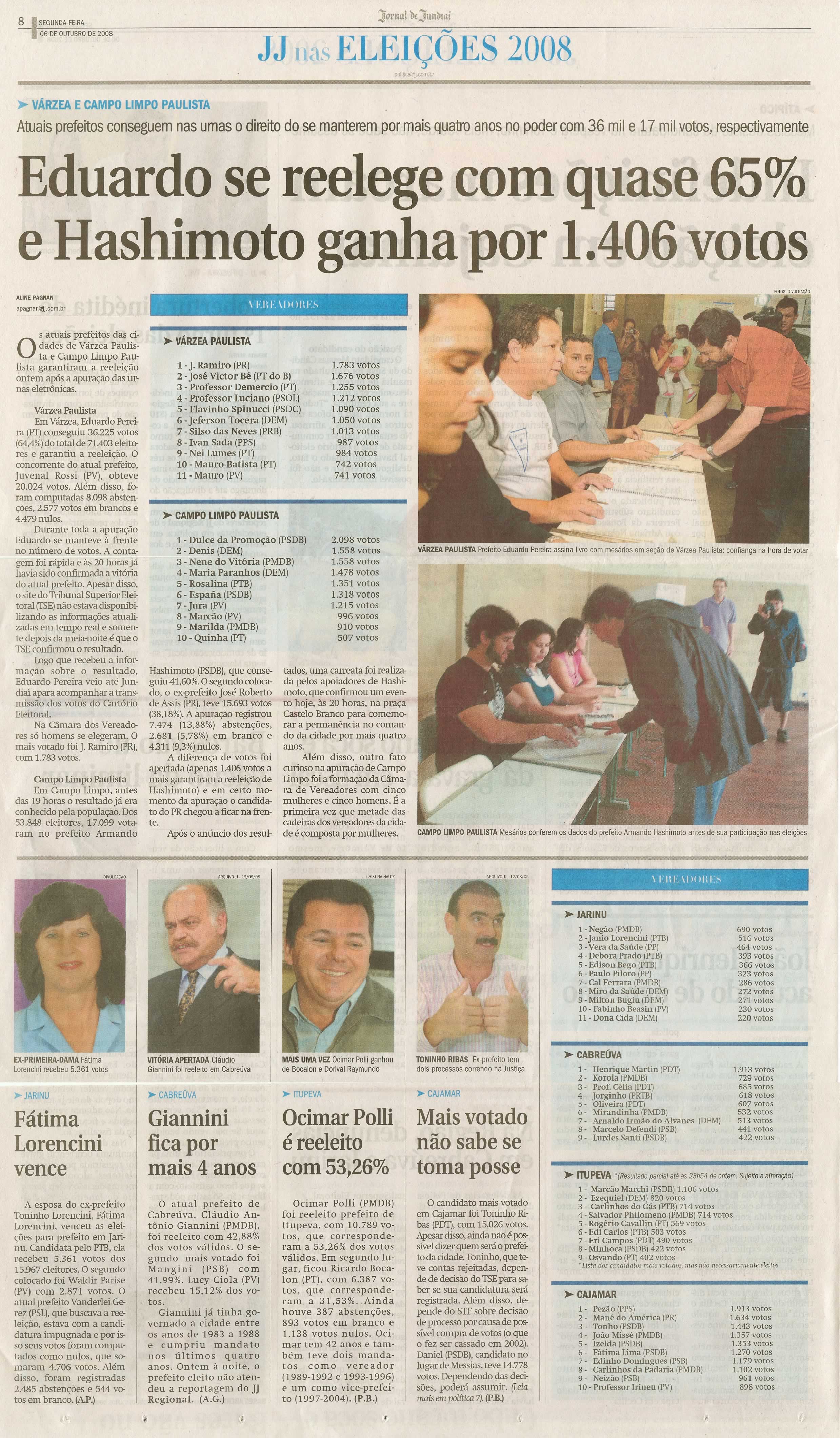 Jornal de Jundiaí - 06/10/2008