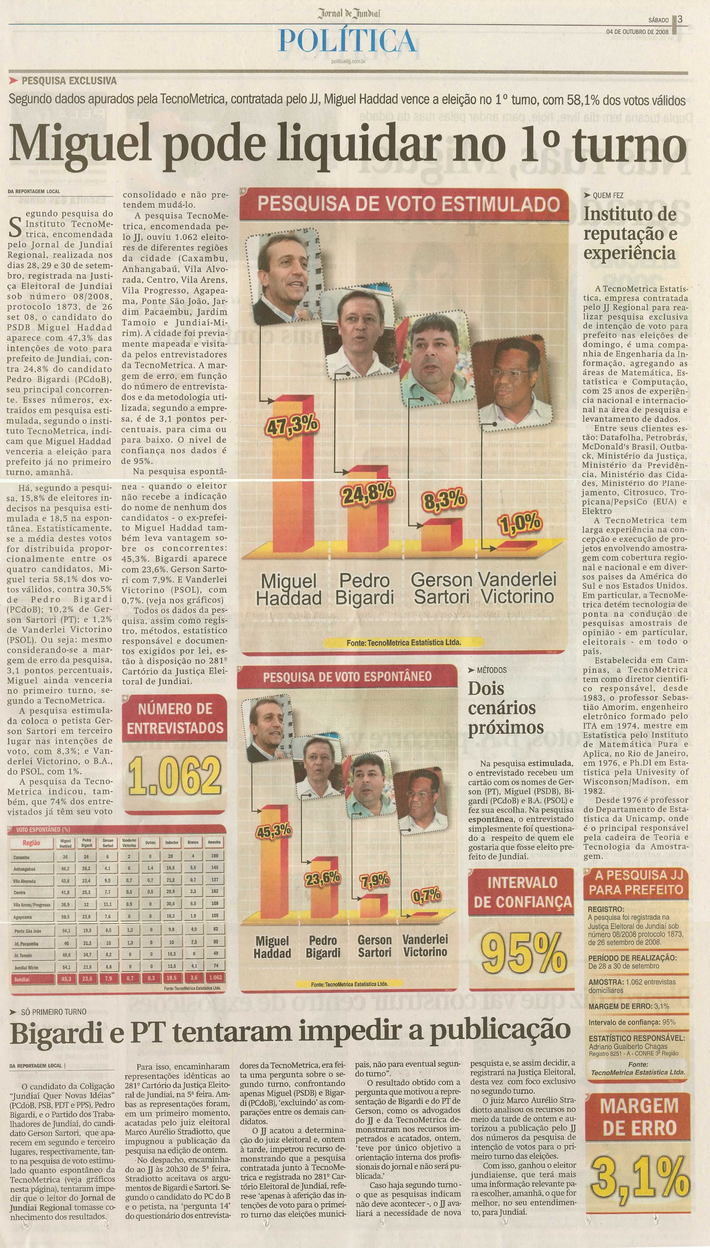 Jornal de Jundiaí - 04/10/2008