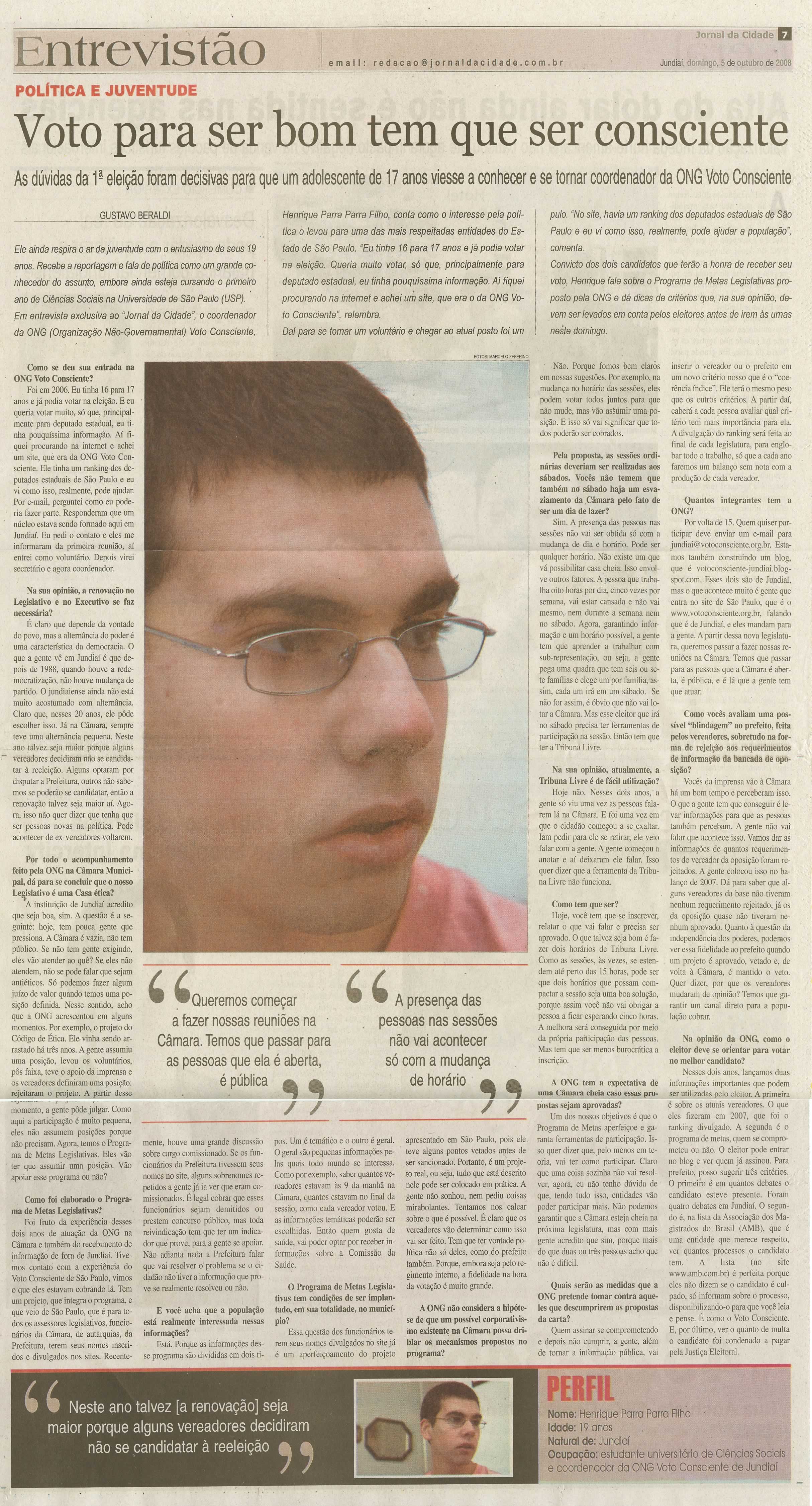 Jornal da Cidade - 05/10/2008