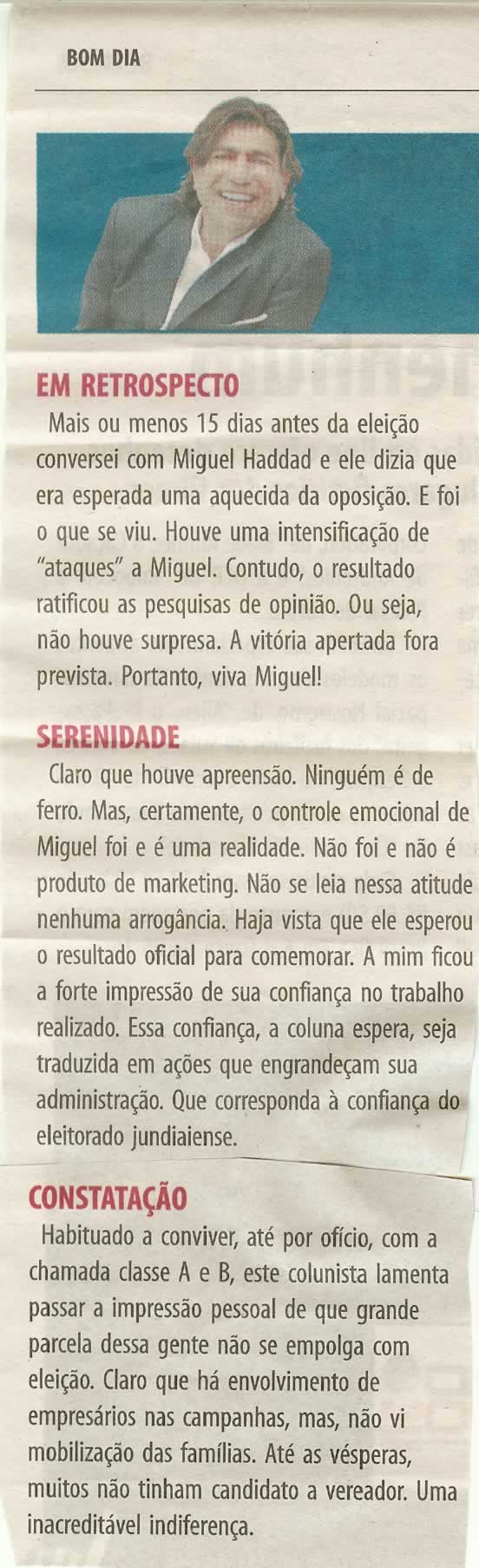Bom Dia Jundiaí - 08/10/2008