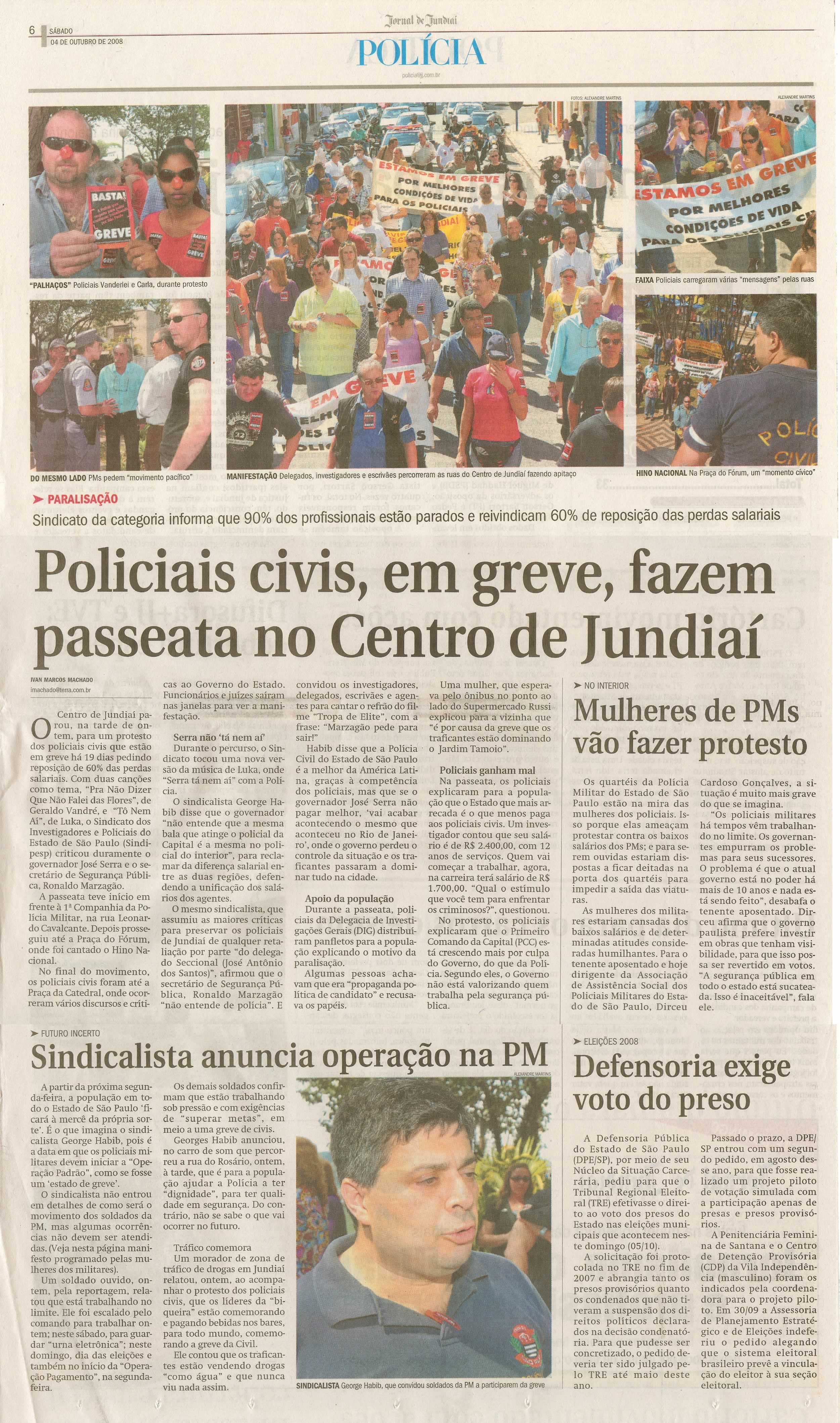 Jornal de Jundiaí - 04/10/2008