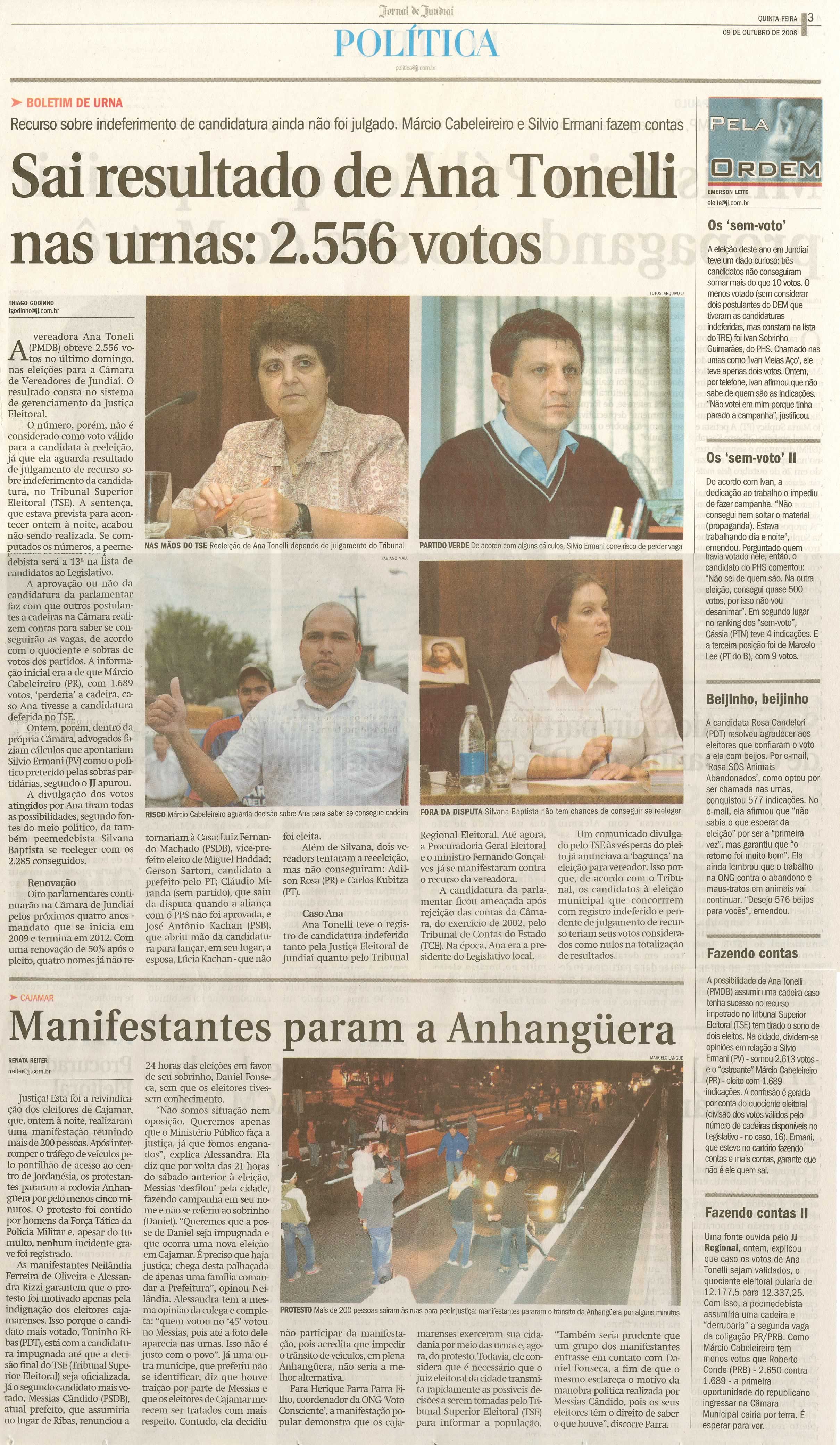 Jornal de Jundiaí - 09/10/2008