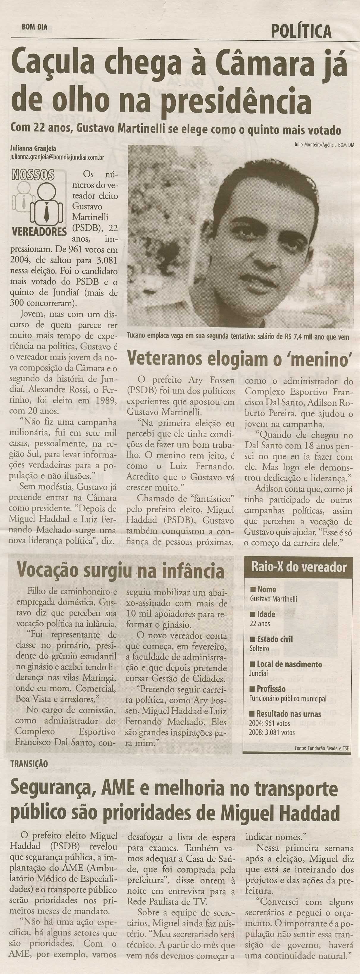 Bom Dia Jundiaí - 10/10/2008