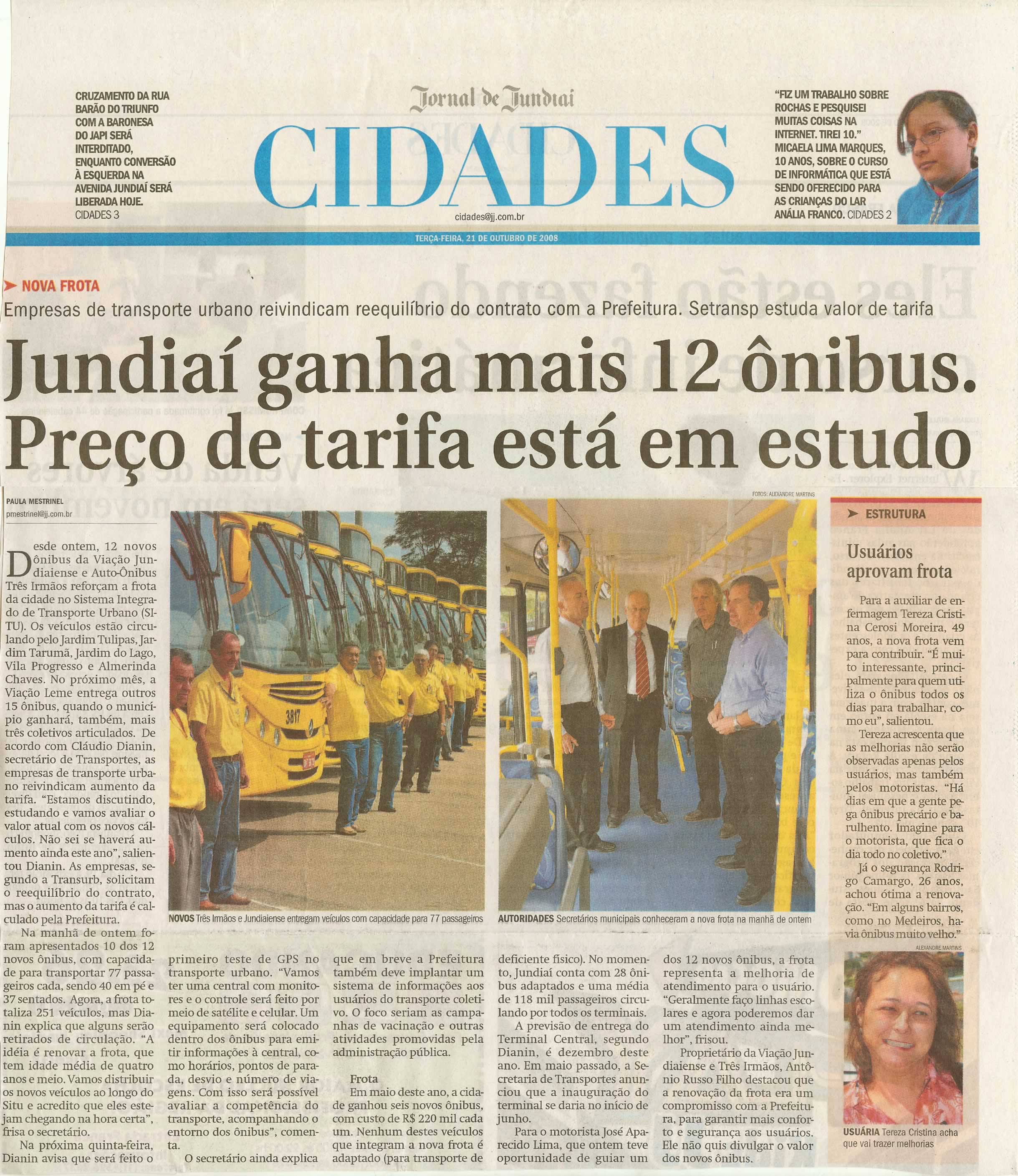 Jornal de Jundiaí - 21/10/2008