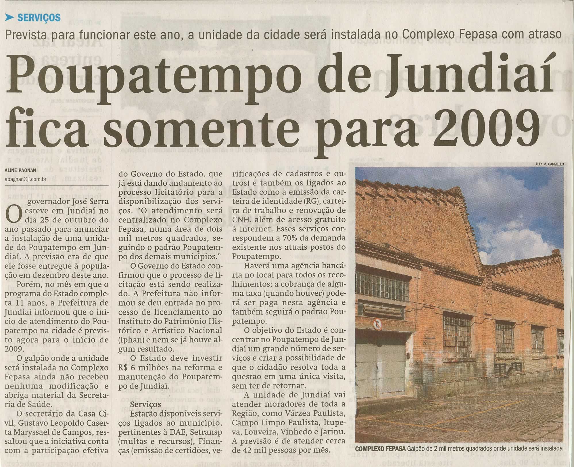 Jornal de Jundiaí - 24/10/2008